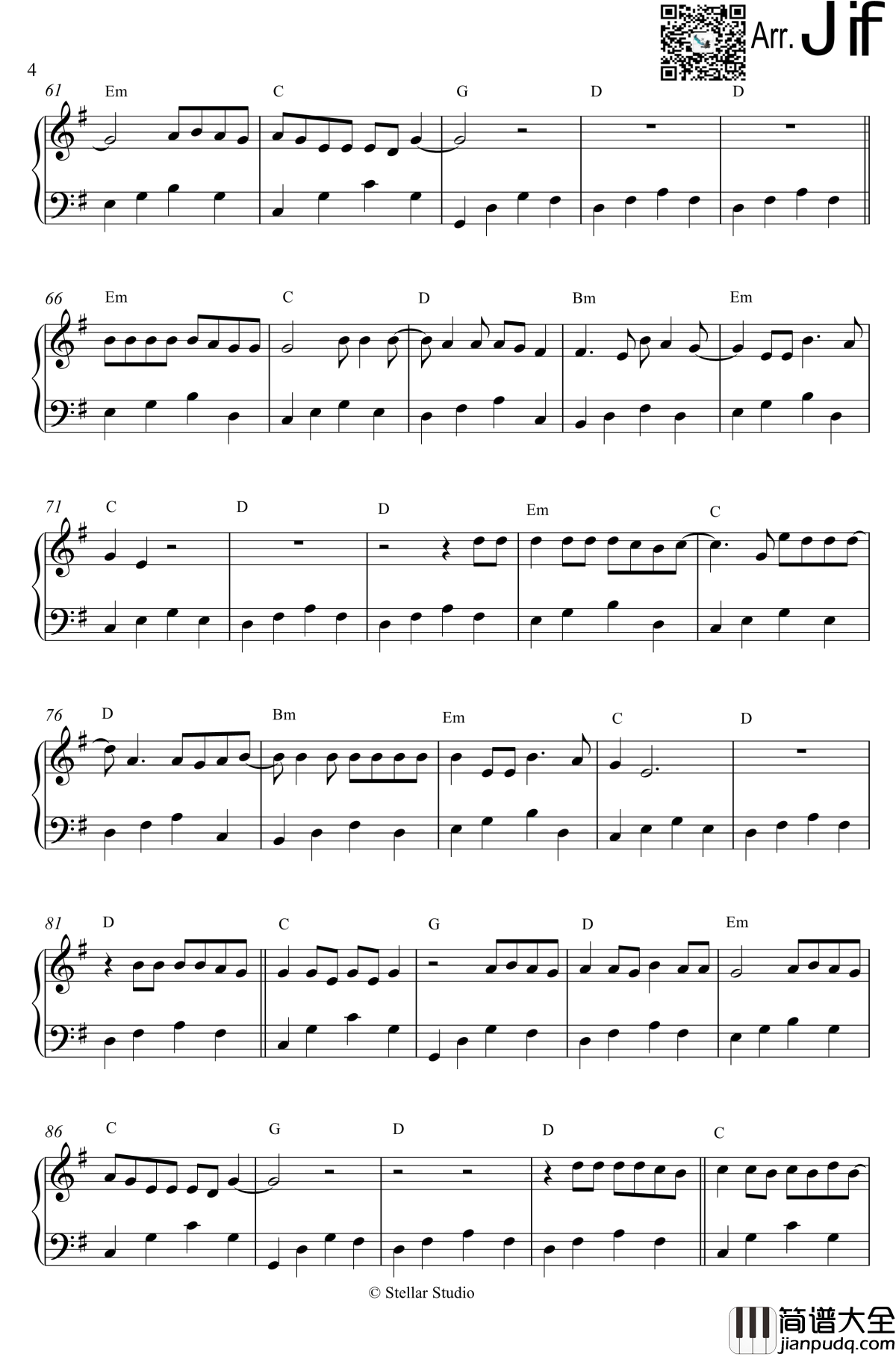 Let_Her_Go钢琴谱_Passenger