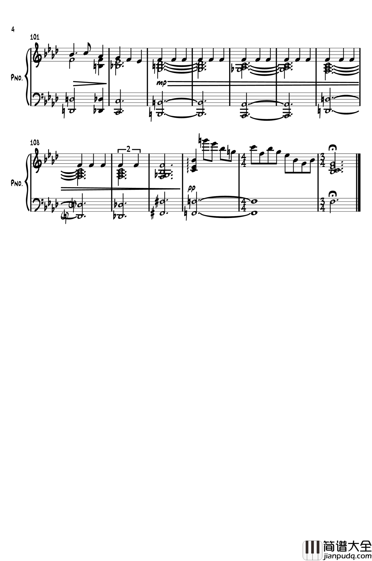 炎のたからもの钢琴谱_鲁邦三世