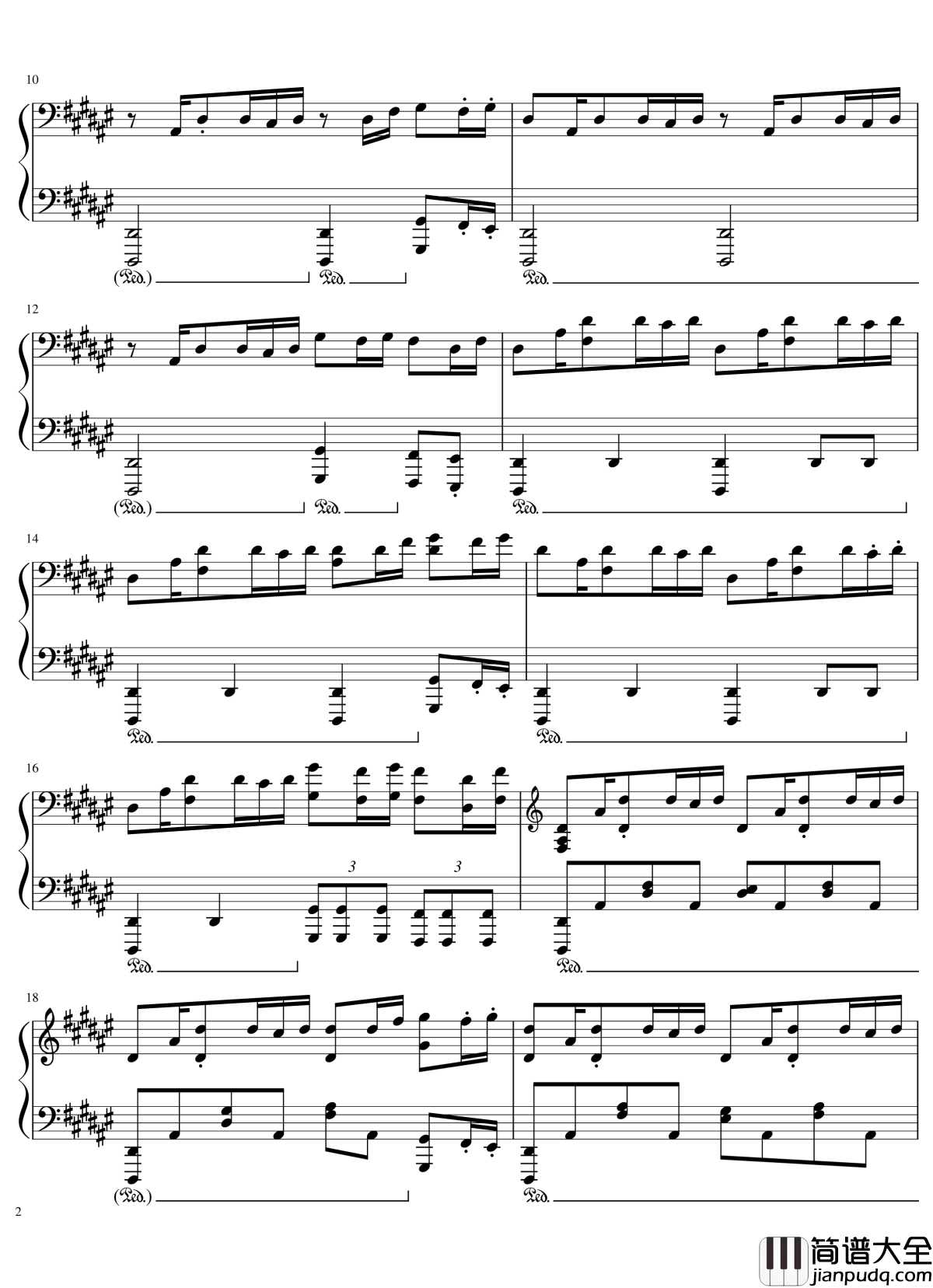 Bad_Apple!!钢琴谱_东方同人音乐_东方project