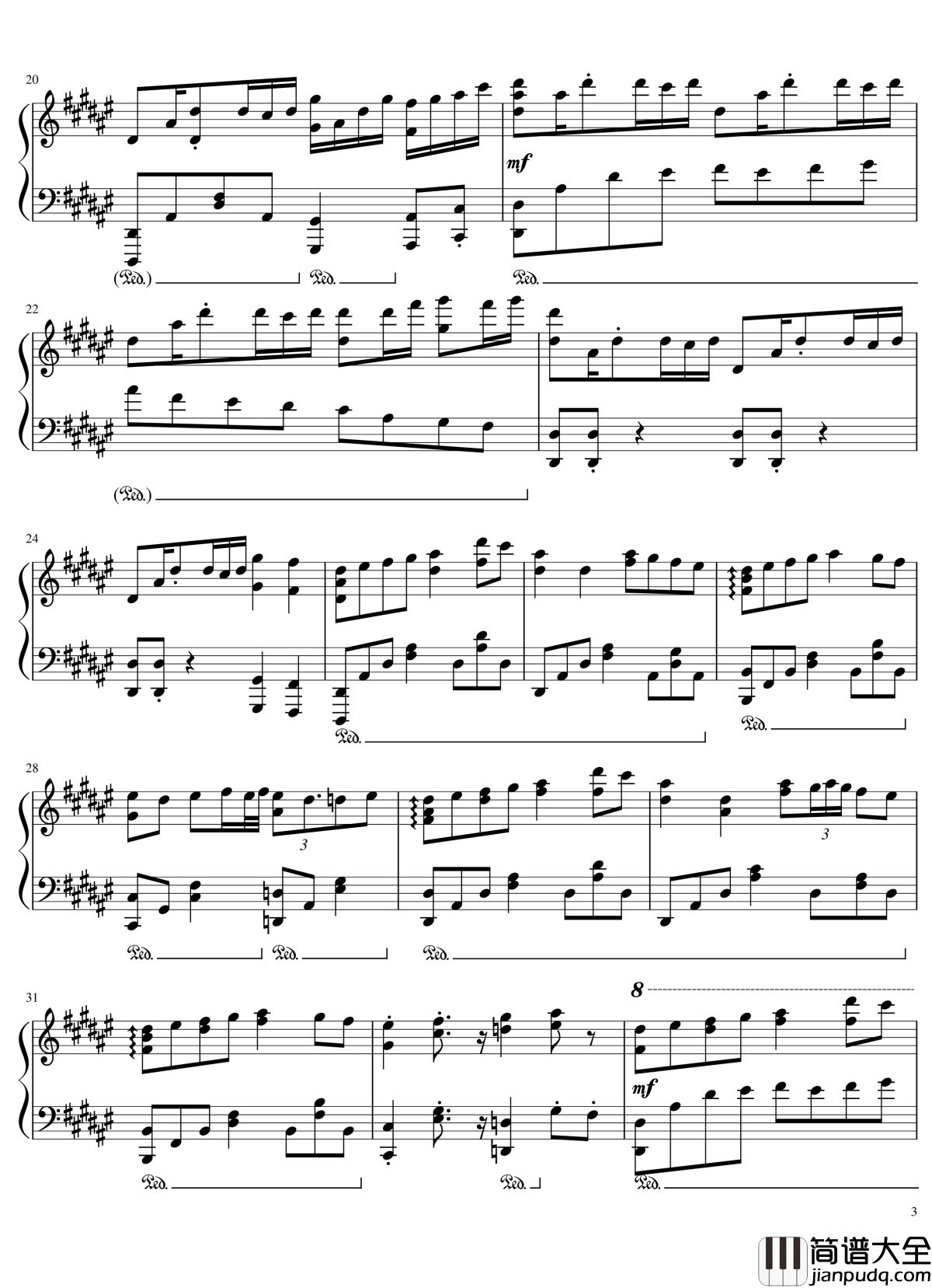 Bad_Apple!!钢琴谱_东方同人音乐_东方project