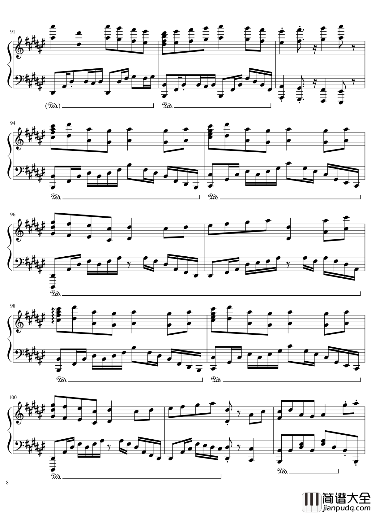 Bad_Apple!!钢琴谱_东方同人音乐_东方project