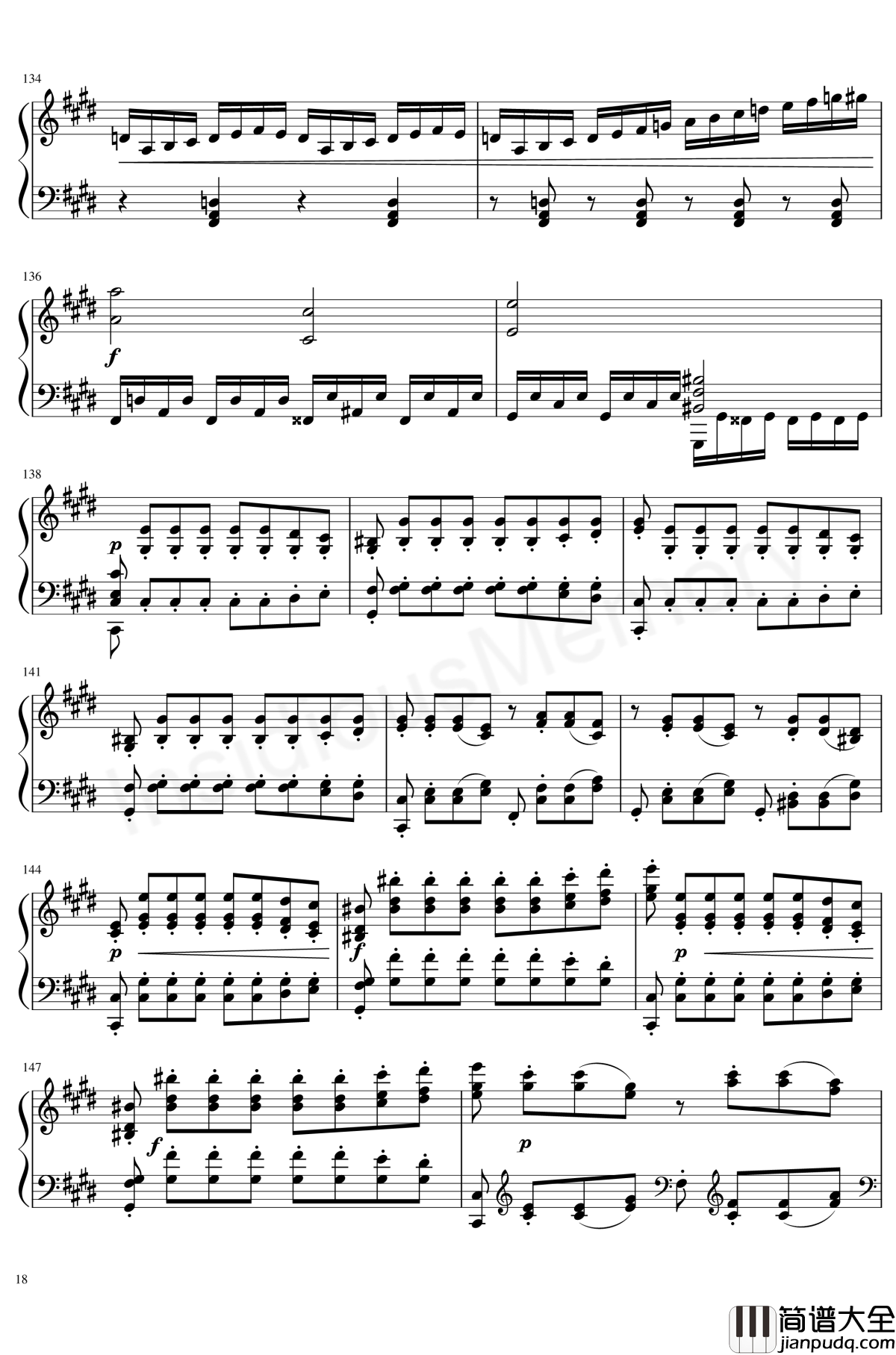 月光奏鸣曲钢琴谱_贝多芬_beethoven