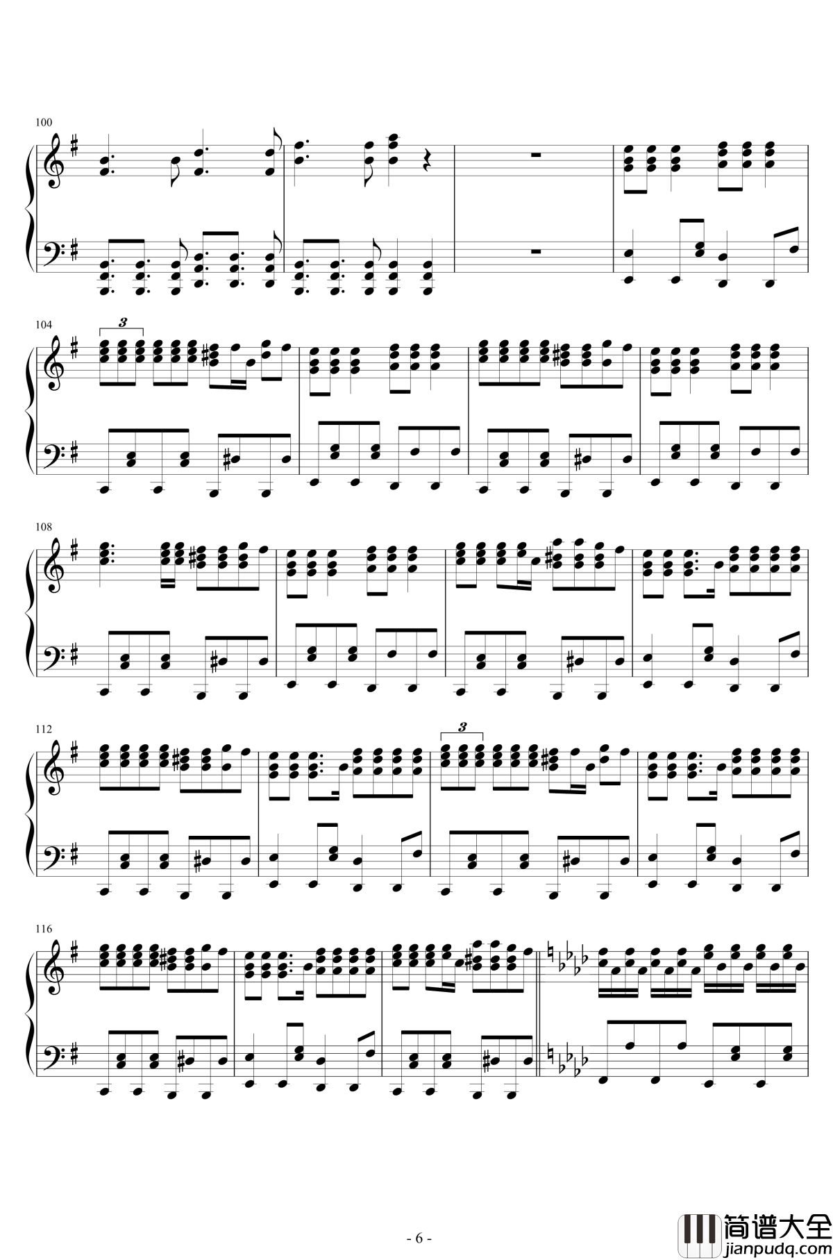 今夜も眠れない__病的な意味で钢琴谱_金爆