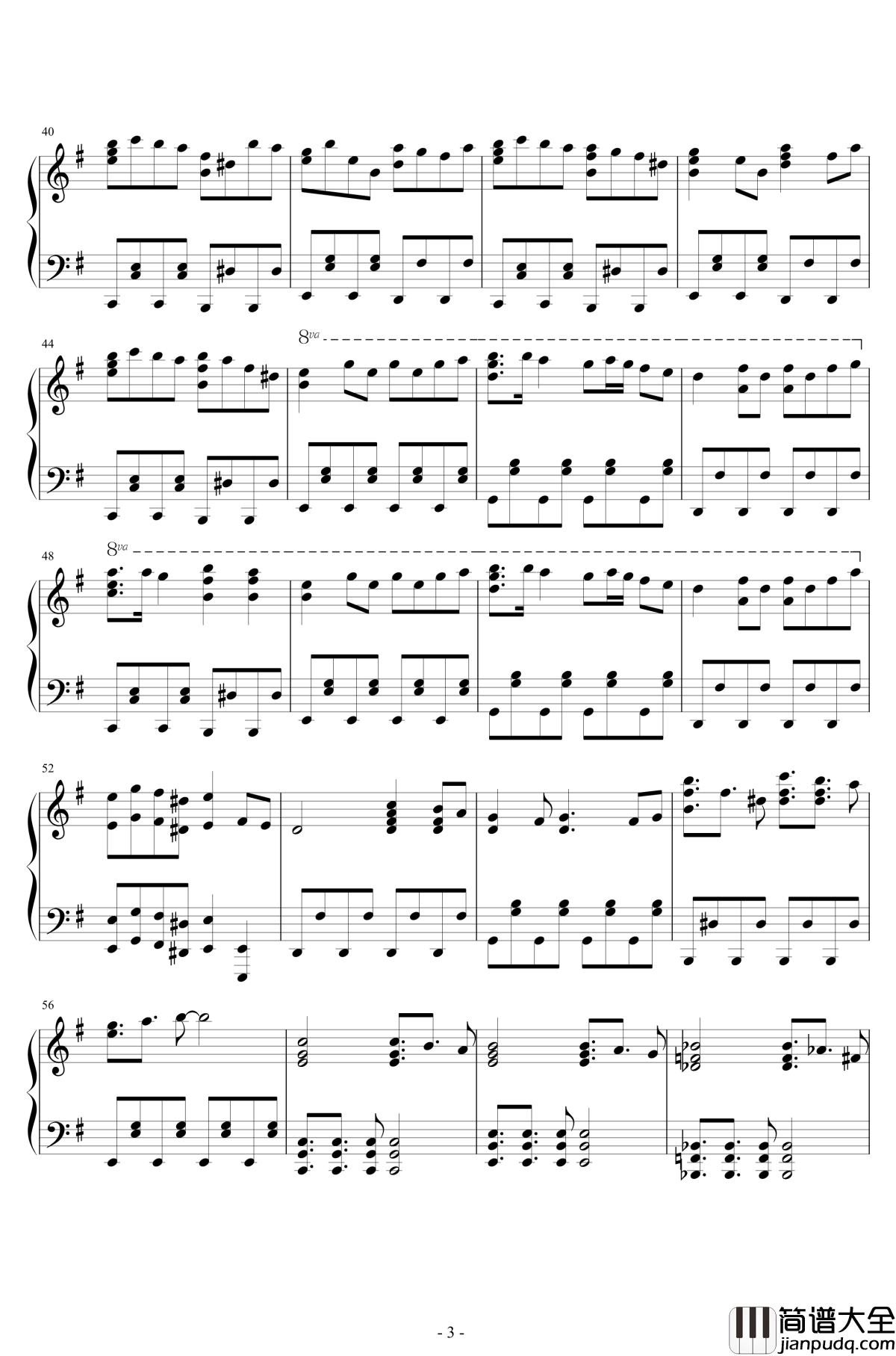 今夜も眠れない__病的な意味で钢琴谱_金爆