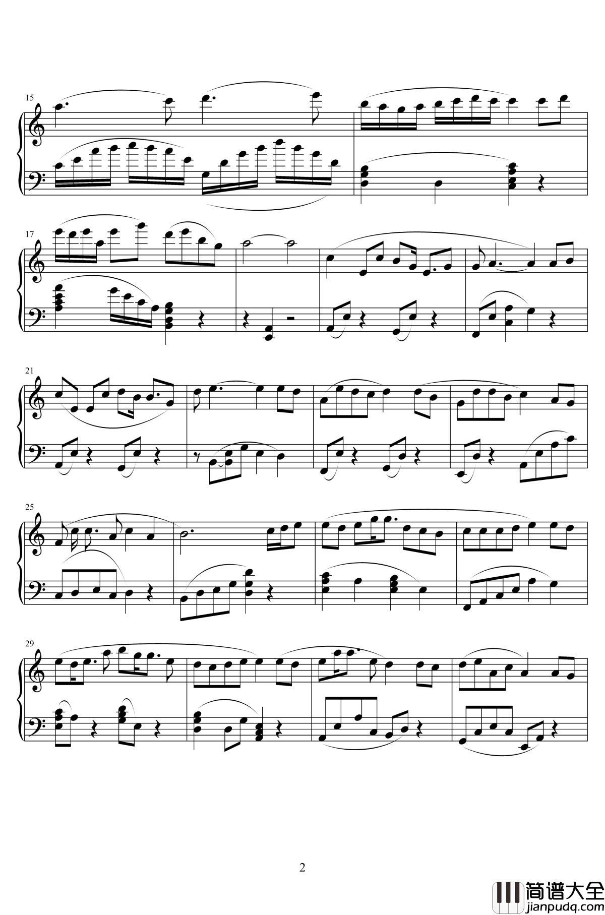 落雪寻花钢琴谱_魔道祖师