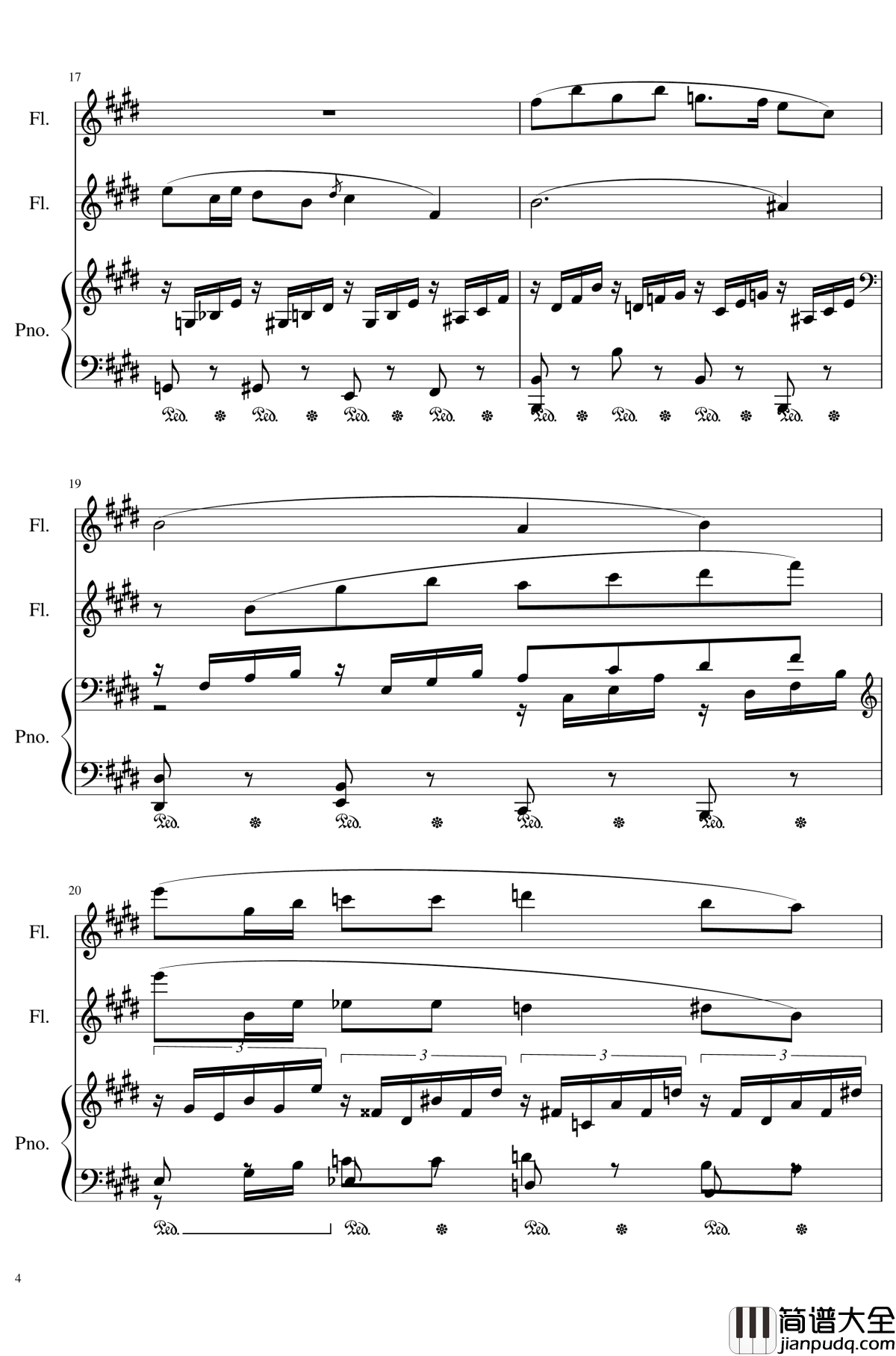 Trio_for_piano_and_flutes,_Op.117_II.My_personality钢琴谱_一个球