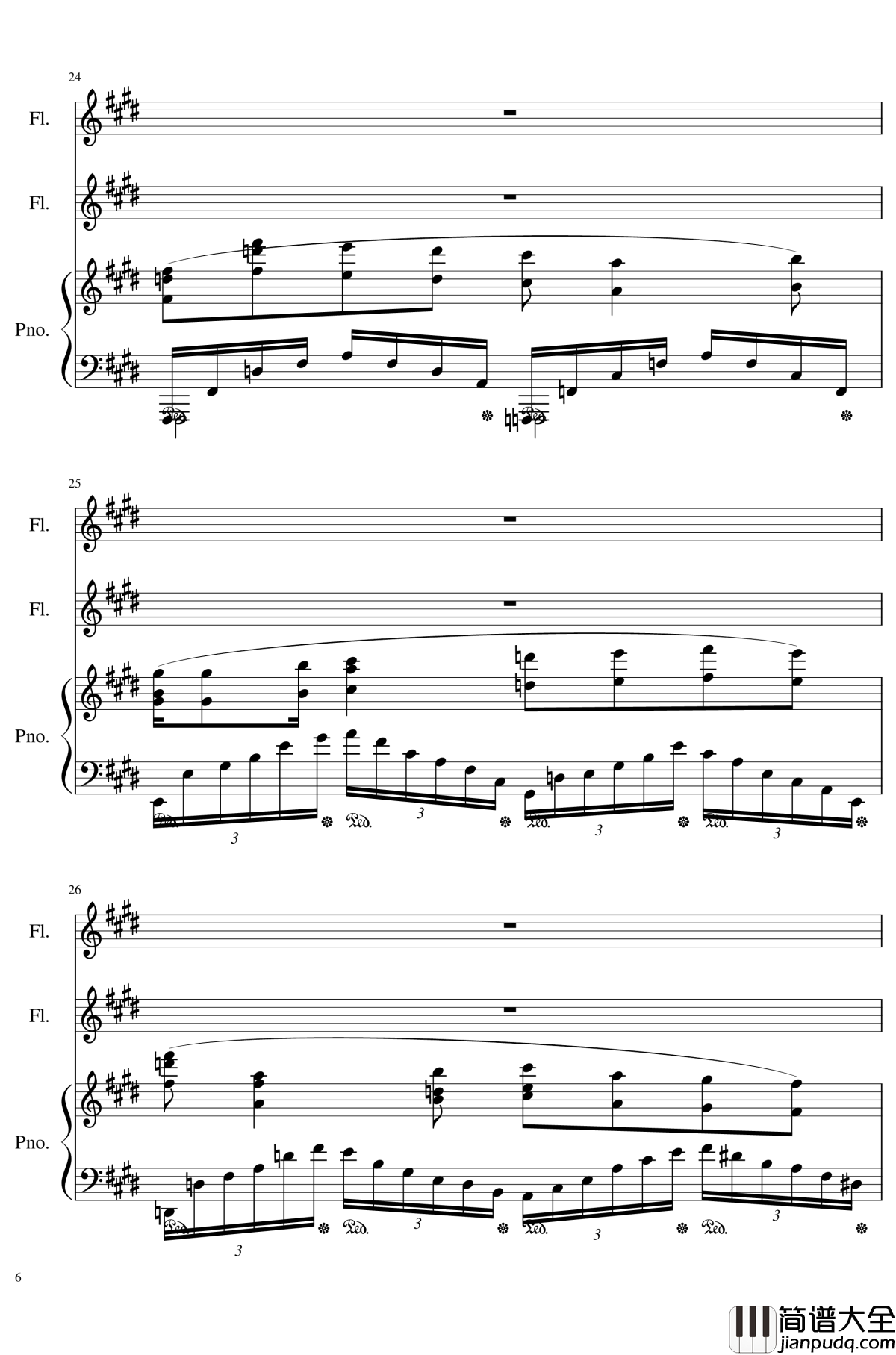 Trio_for_piano_and_flutes,_Op.117_II.My_personality钢琴谱_一个球