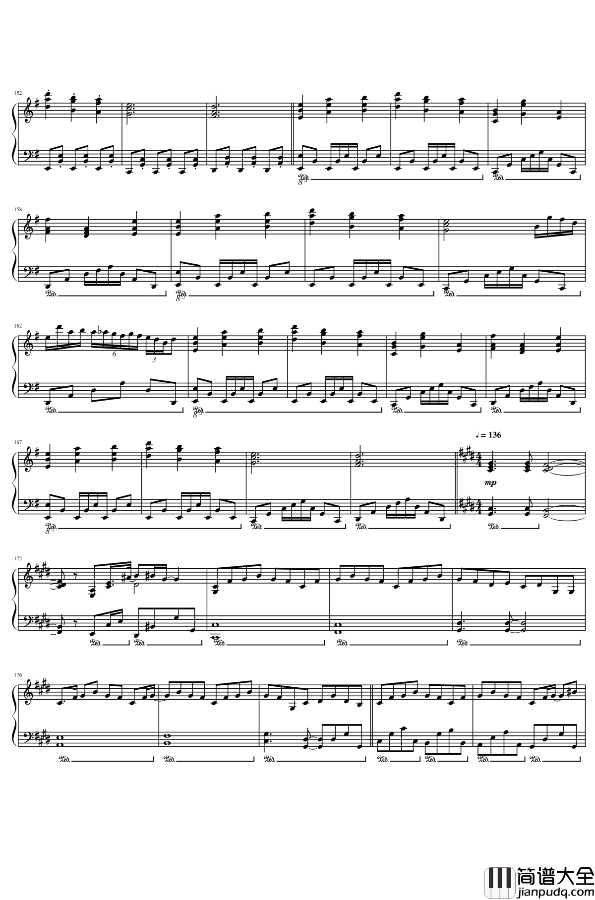 东方开场曲串烧钢琴谱_东方project