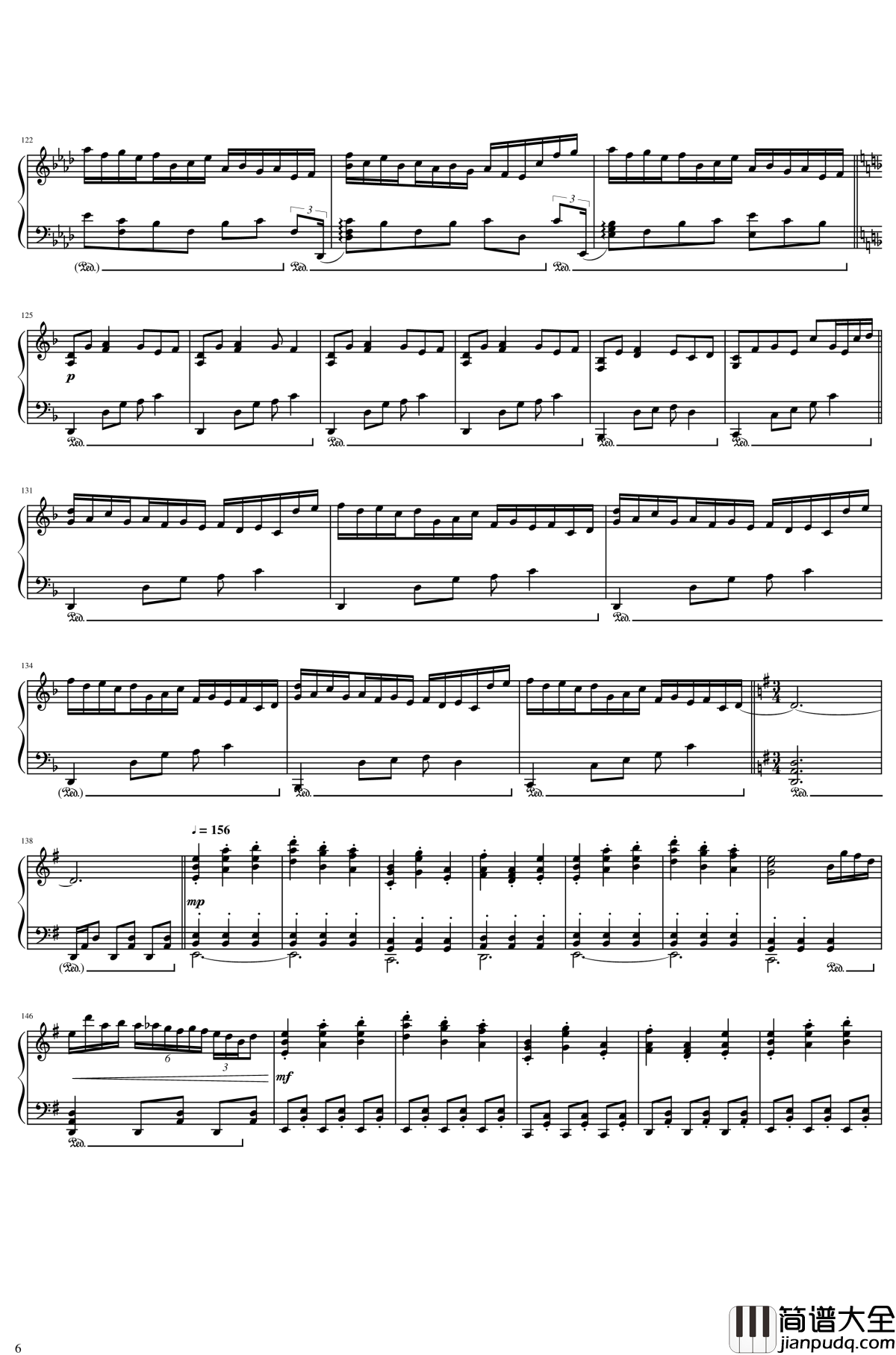 东方开场曲串烧钢琴谱_东方project