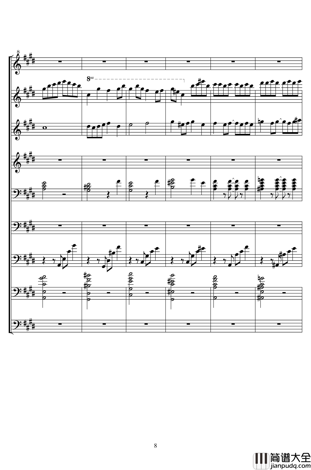 ELISA钢琴谱_二夜祭