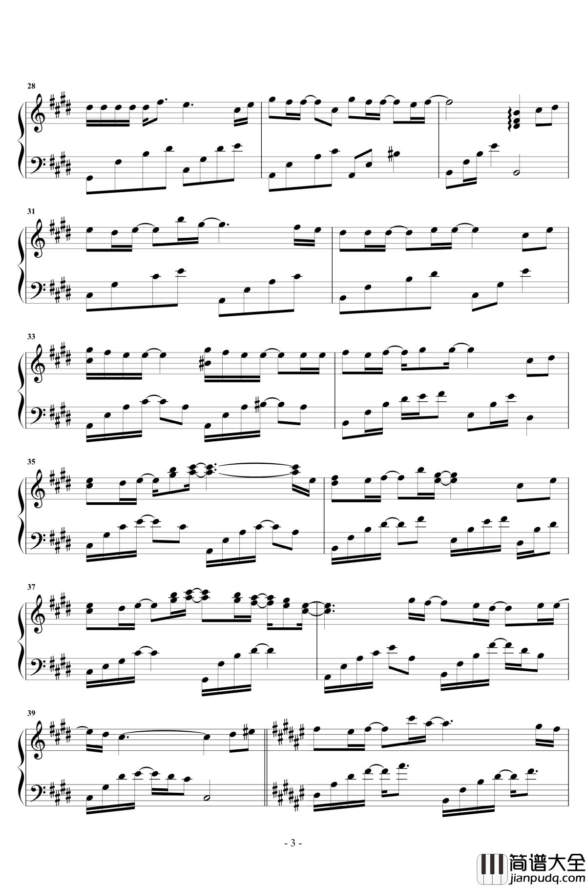 心形宇宙钢琴谱_冯提莫