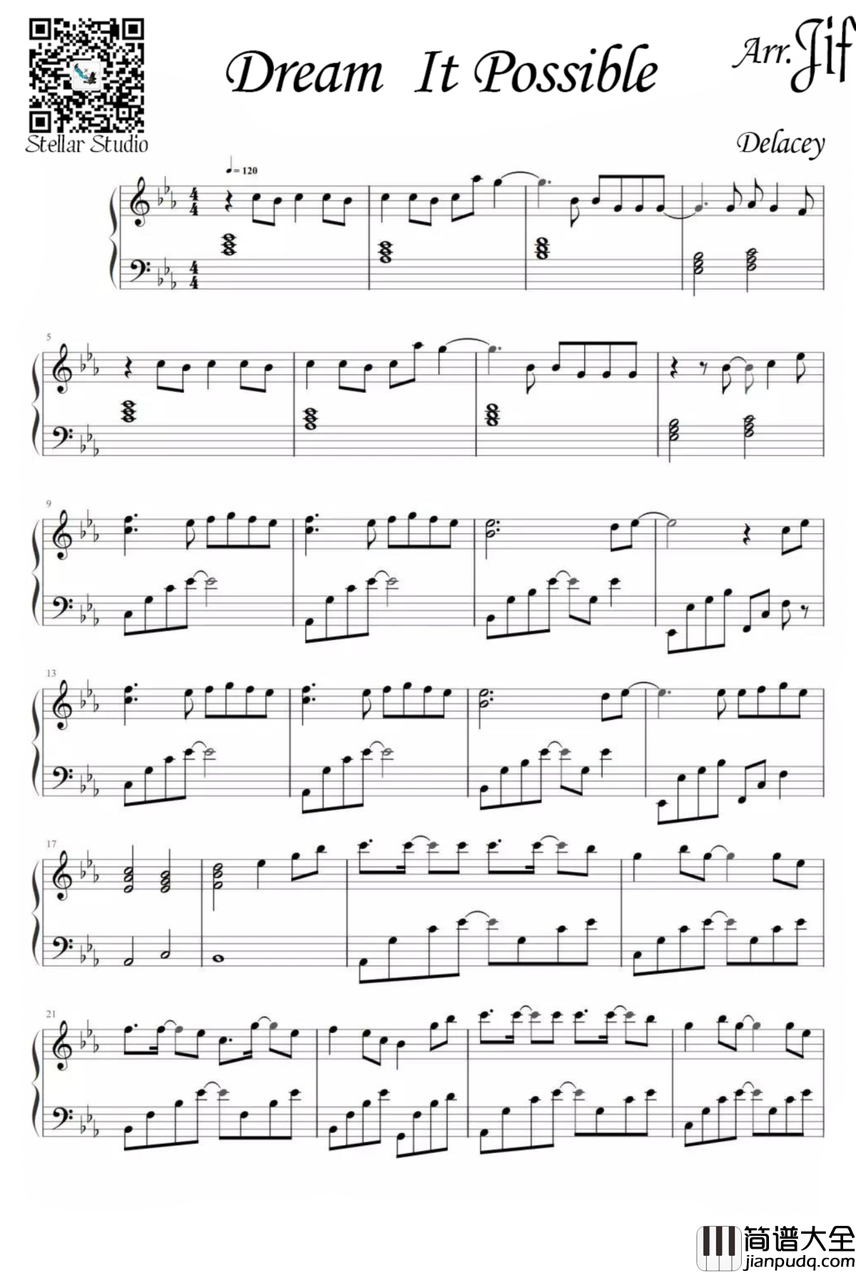 dream_it_possible钢琴谱_Delacey