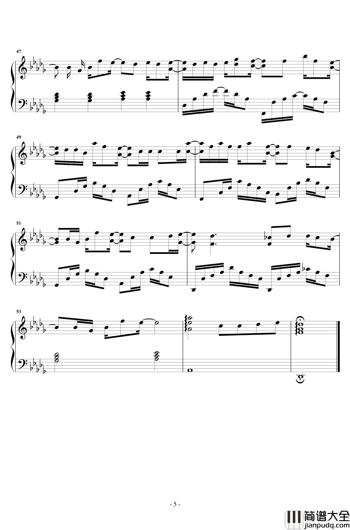 可不可以钢琴谱_华丽独奏_张紫豪