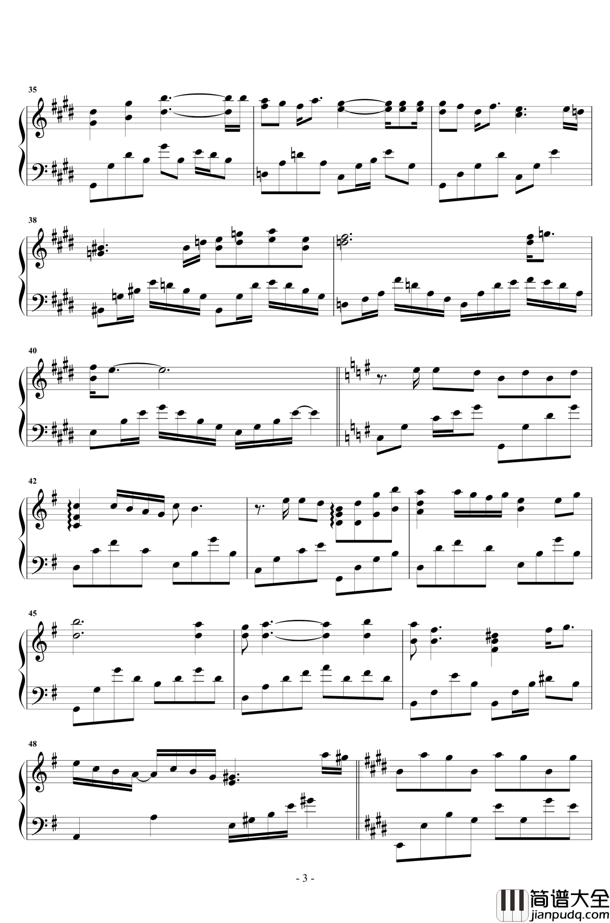 最暖的忧伤钢琴谱_华丽独奏_田馥甄