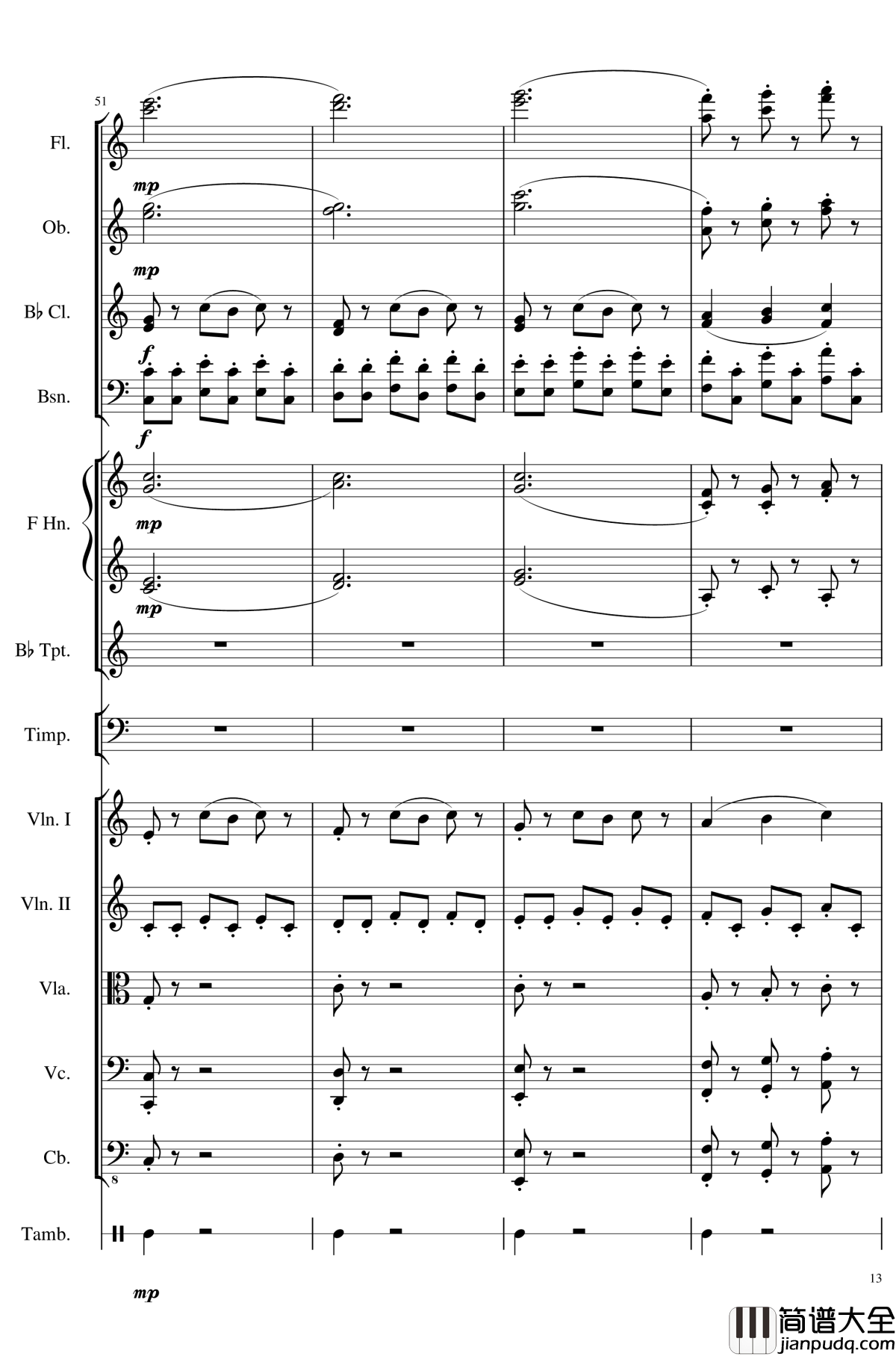 4_Contredanse_for_Chamber_Orchestra,_Op.120No.1钢琴谱_一个球