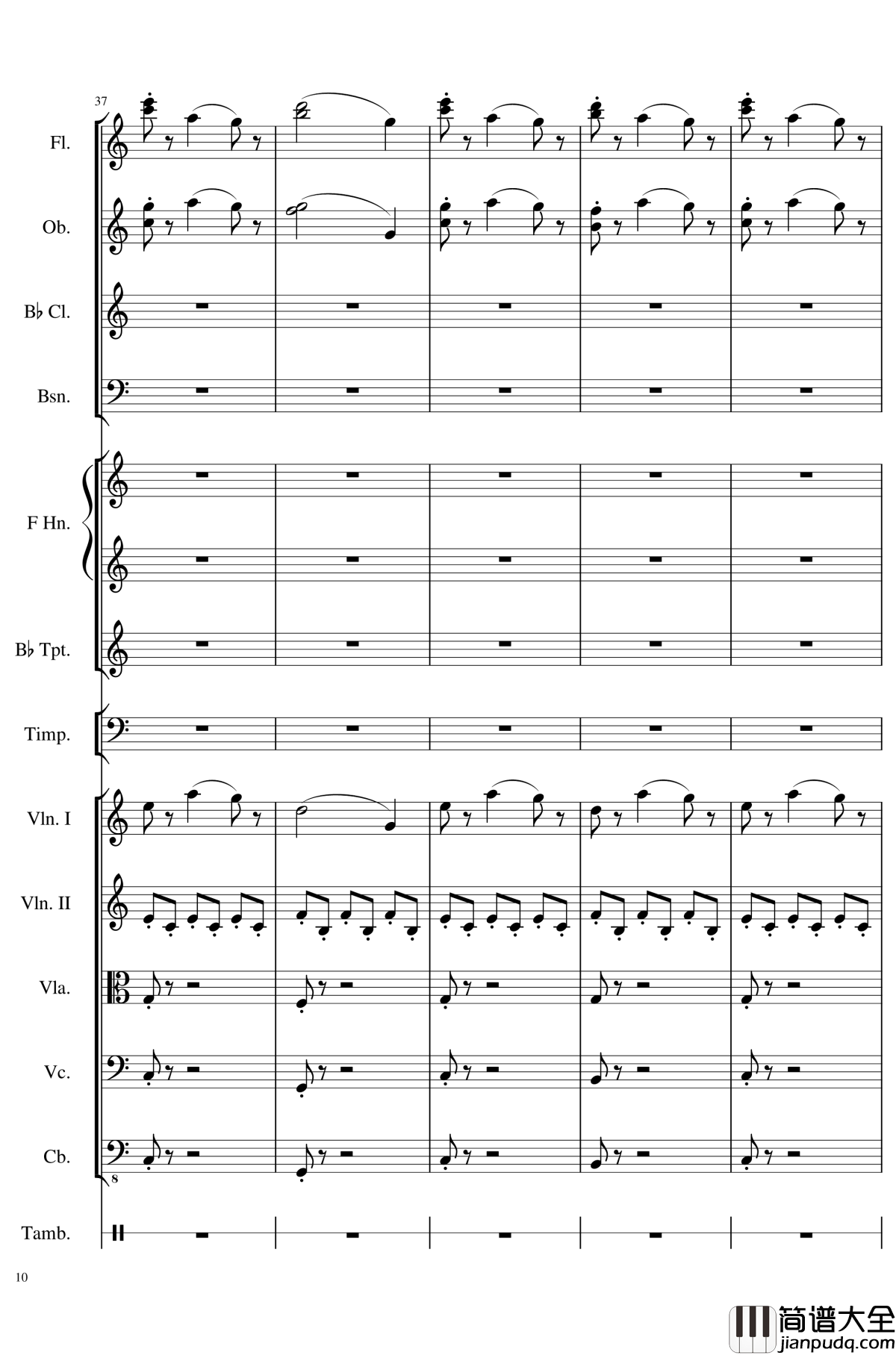 4_Contredanse_for_Chamber_Orchestra,_Op.120No.1钢琴谱_一个球