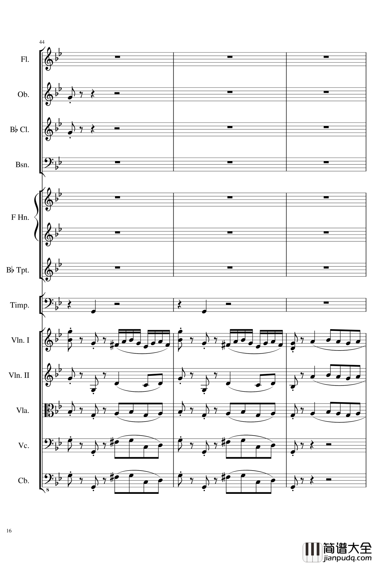 4_Contredanses_for_Chamber_Orchestra,_Op.120_No.2钢琴谱_一个球_钢琴谱