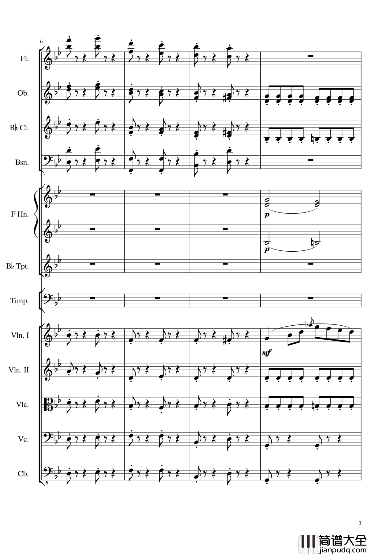 4_Contredanses_for_Chamber_Orchestra,_Op.120_No.2钢琴谱_一个球_钢琴谱