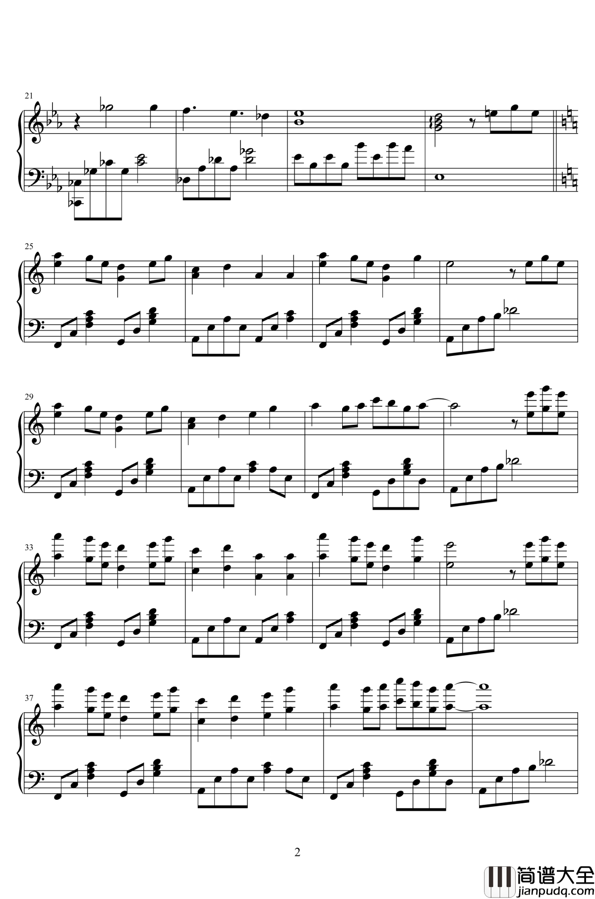 茉子の日常钢琴谱_千恋万花