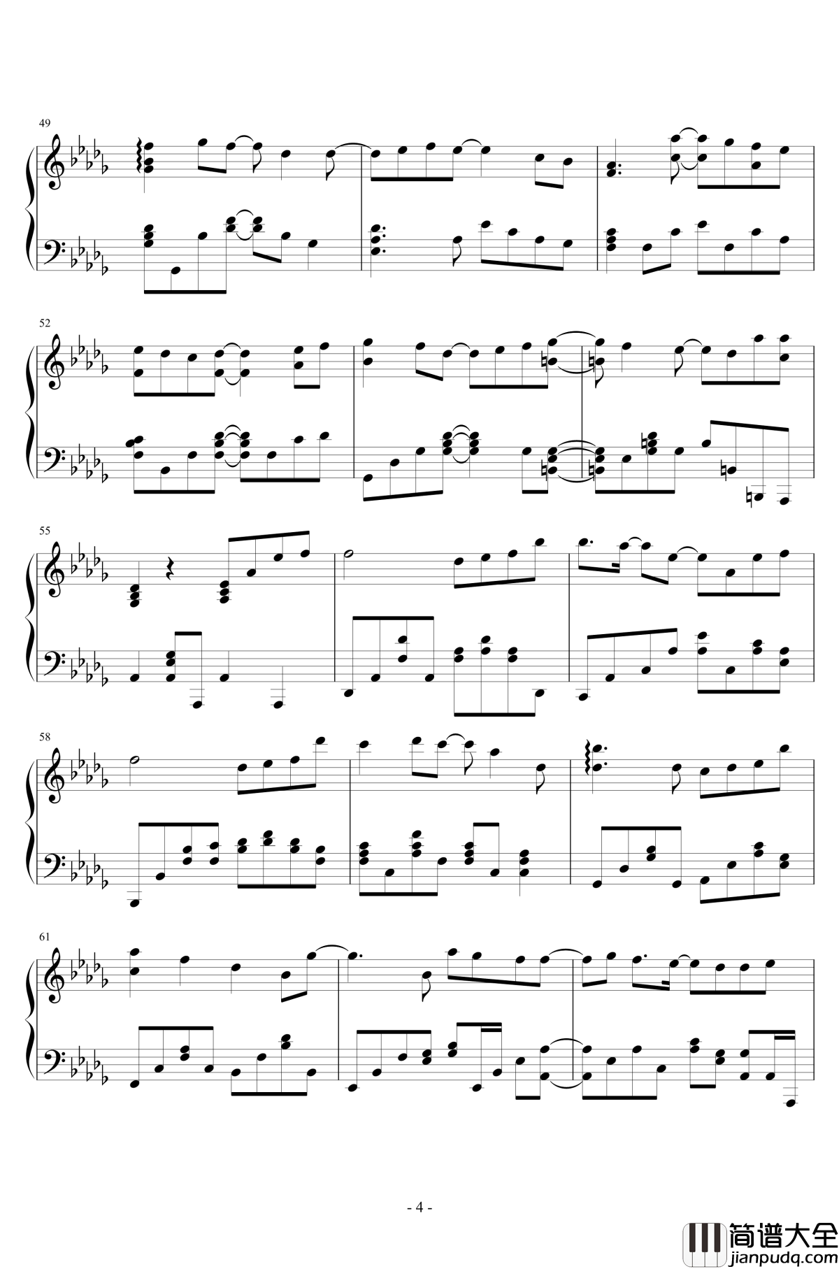 独家记忆钢琴谱_郁可唯