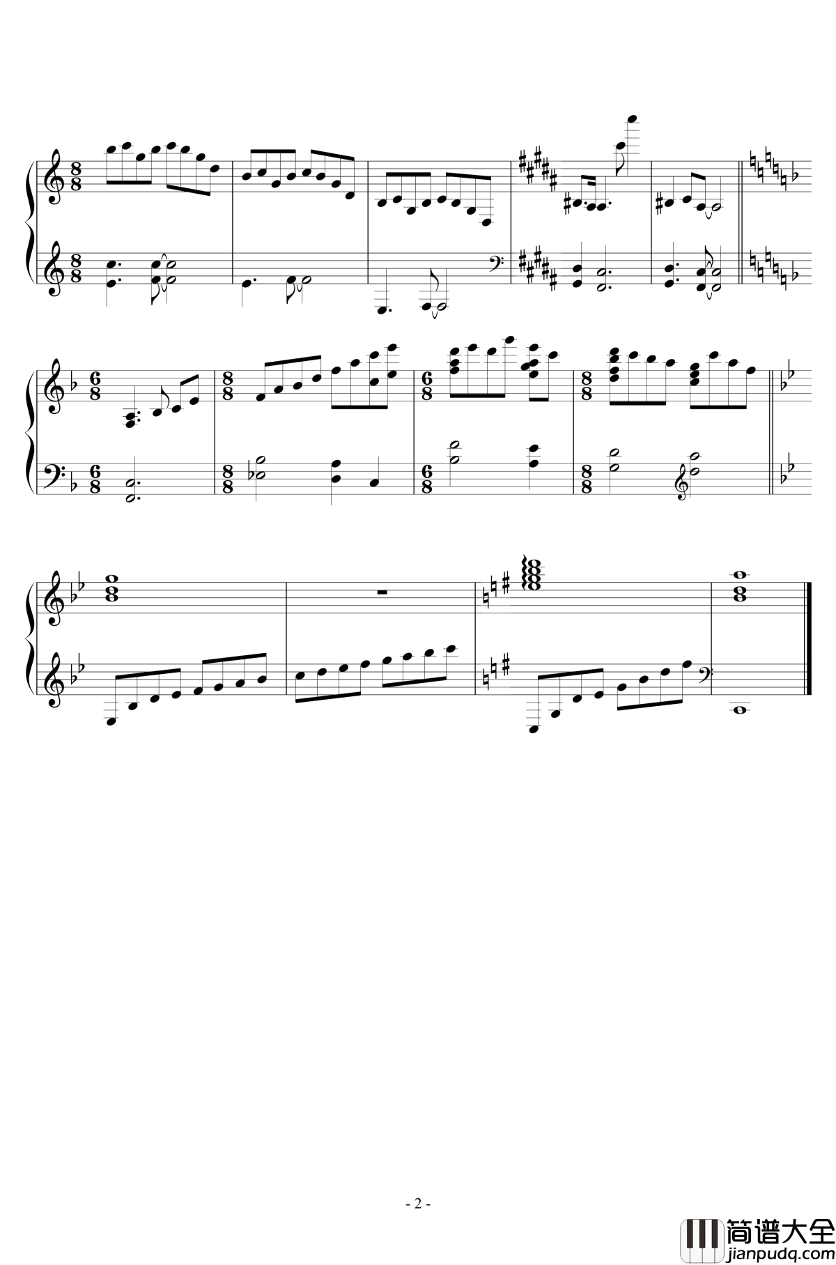 恋心钢琴谱_魔卡少女樱