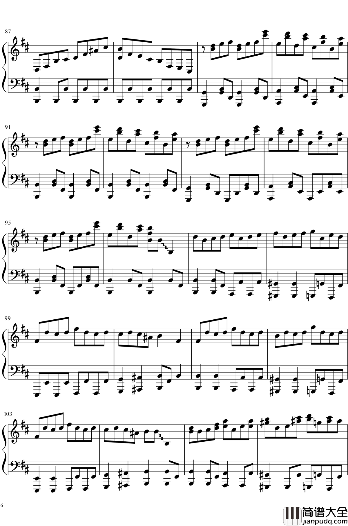 九月のパンプキン钢琴谱_触手猴_东方绀珠传_东方project