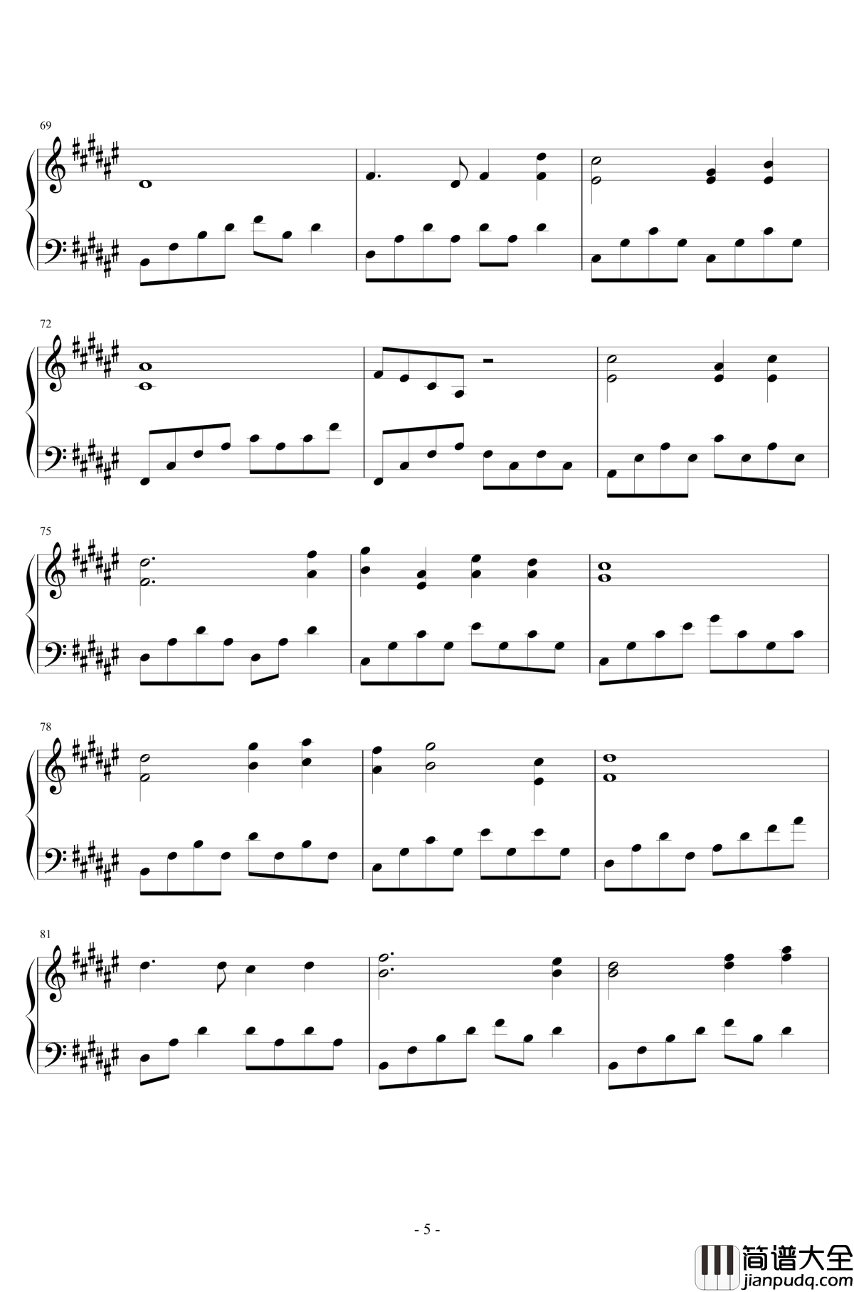 云水禅心钢琴谱_完美独奏版_ediq