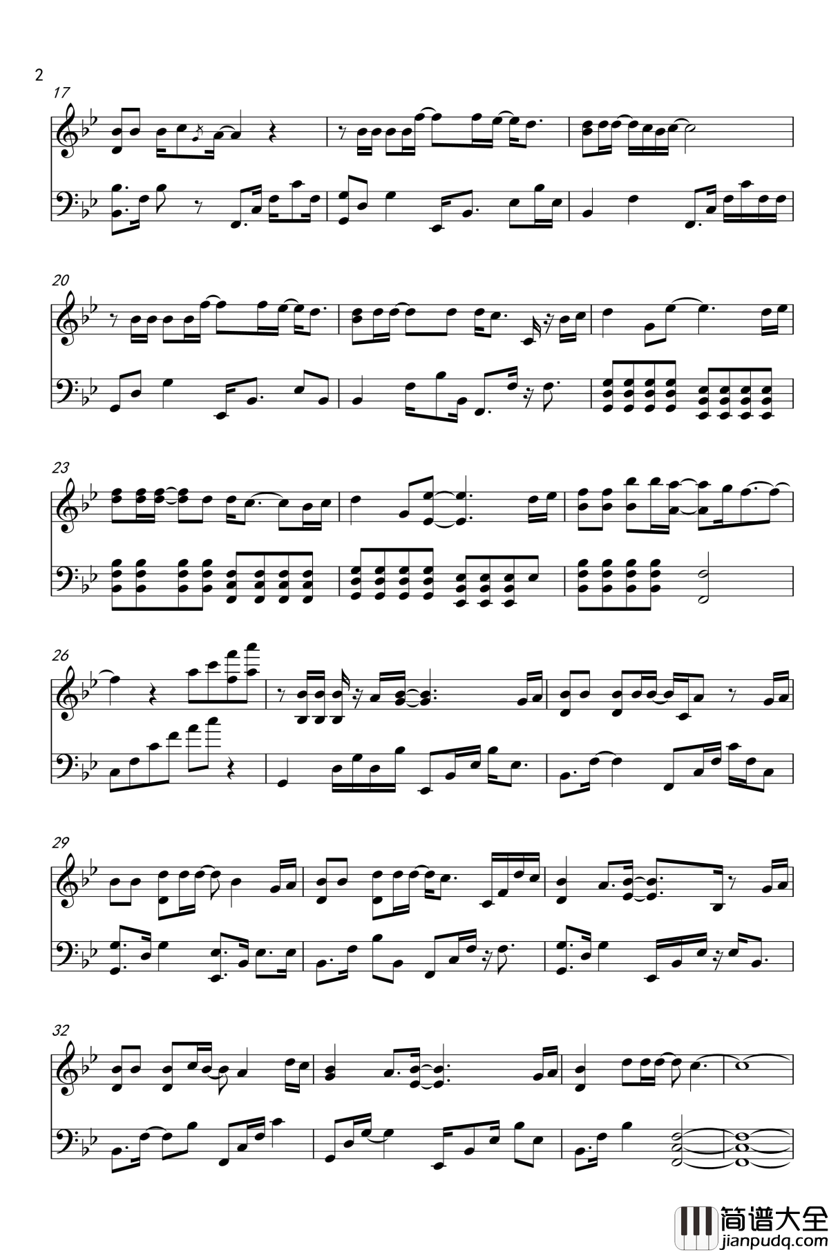 suddenly钢琴谱_金宝静