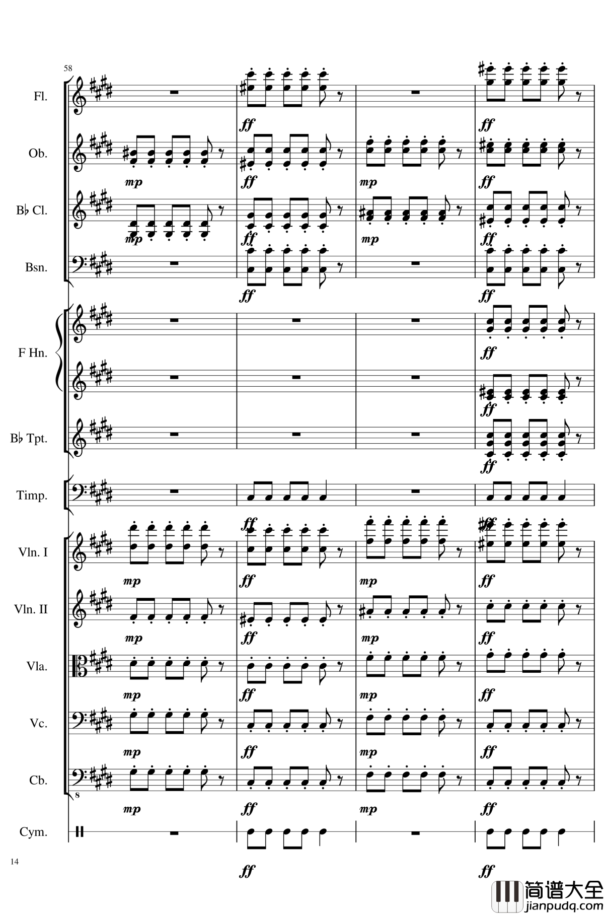 4_Contredanse_for_Chamber_Orchestra,_Op.120钢琴谱_No.3_一个球