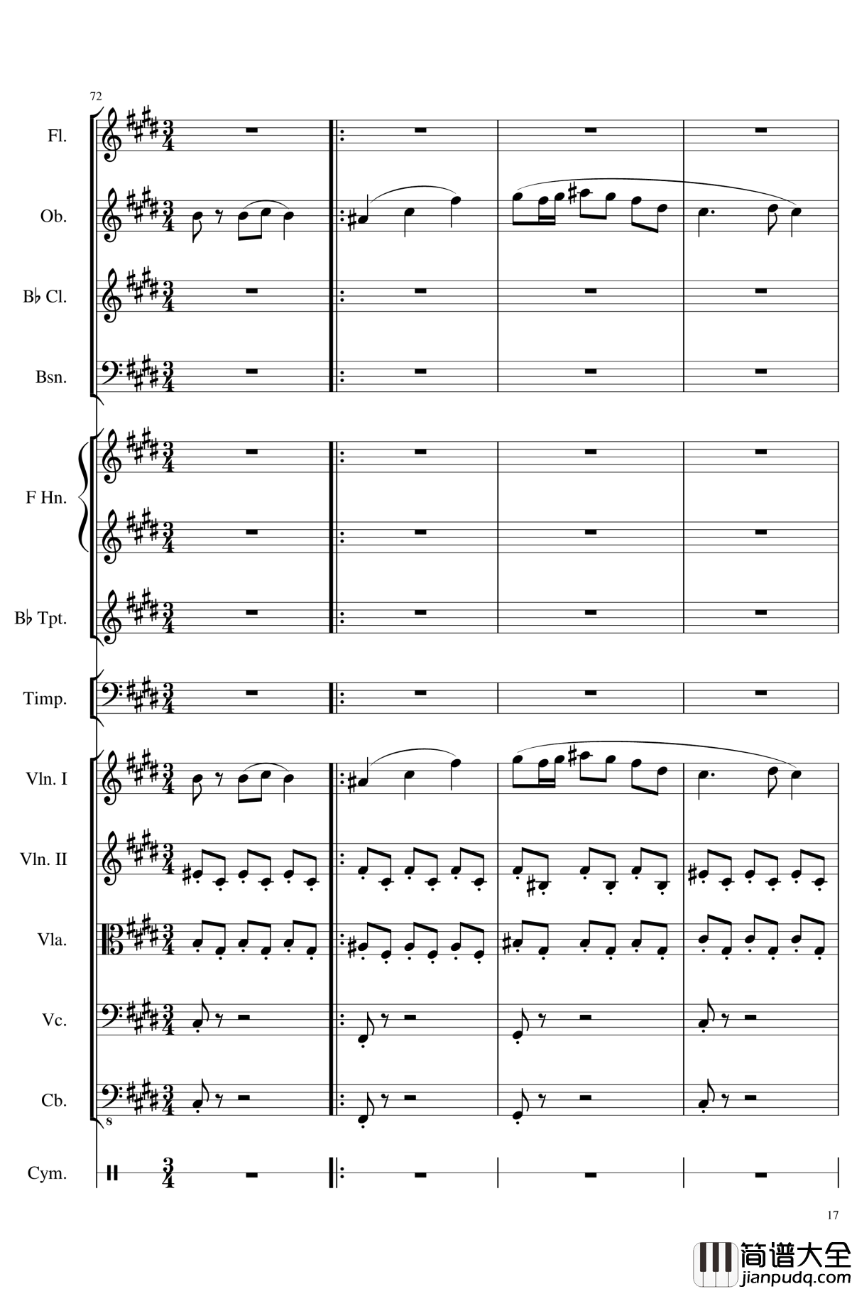 4_Contredanse_for_Chamber_Orchestra,_Op.120钢琴谱_No.3_一个球