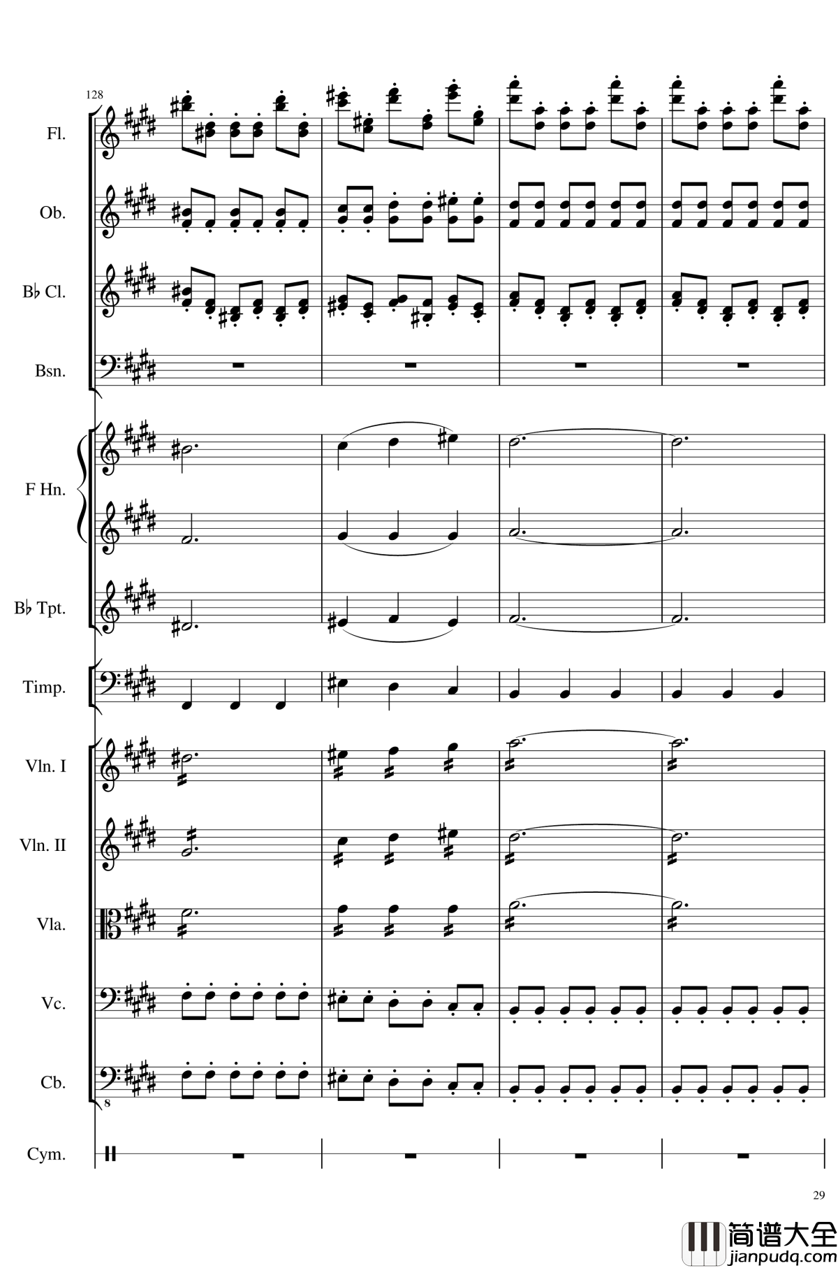 4_Contredanse_for_Chamber_Orchestra,_Op.120钢琴谱_No.3_一个球