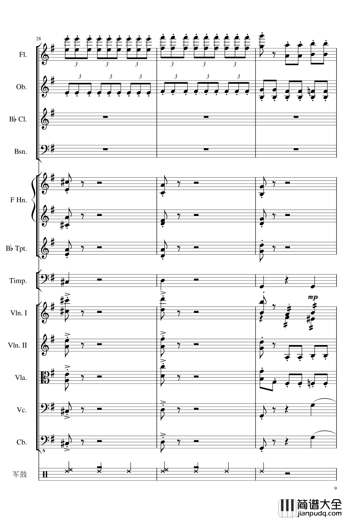 4_Contredanse_for_Chamber_Orchestra,_Op.120钢琴谱_No.4_一个球