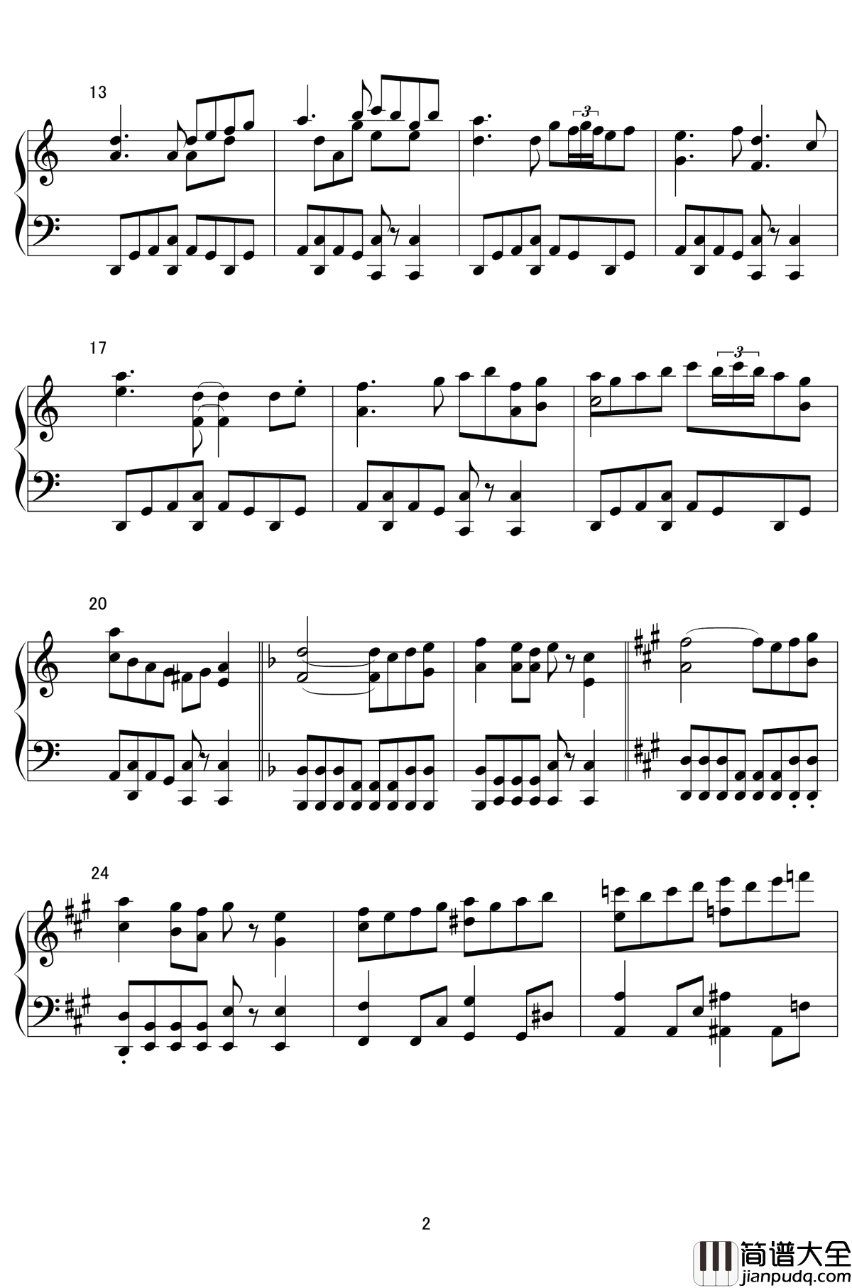 尘世不变的悲观主义_~_心绮楼囃子钢琴谱_东方心绮楼_东方projec