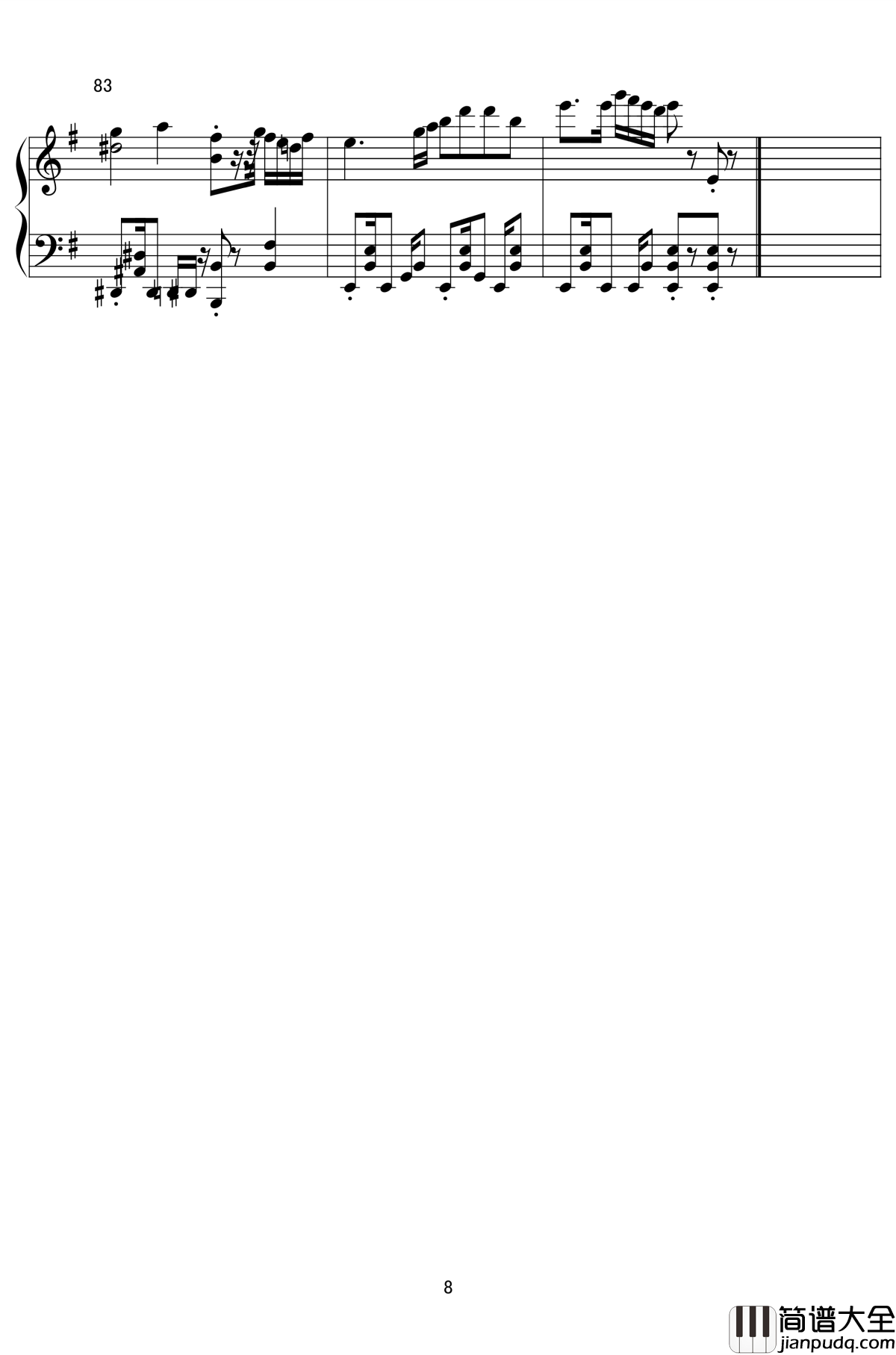 尘世不变的悲观主义_~_心绮楼囃子钢琴谱_东方心绮楼_东方projec