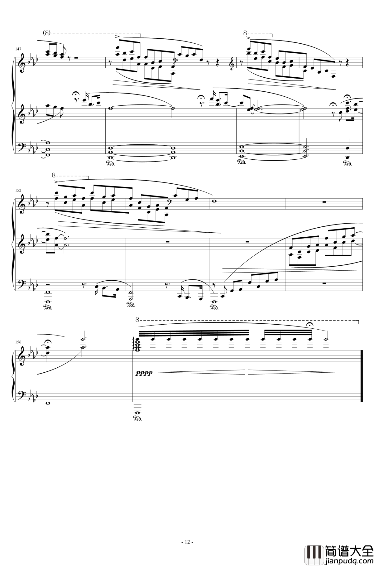 留恋钢琴谱_powerpower