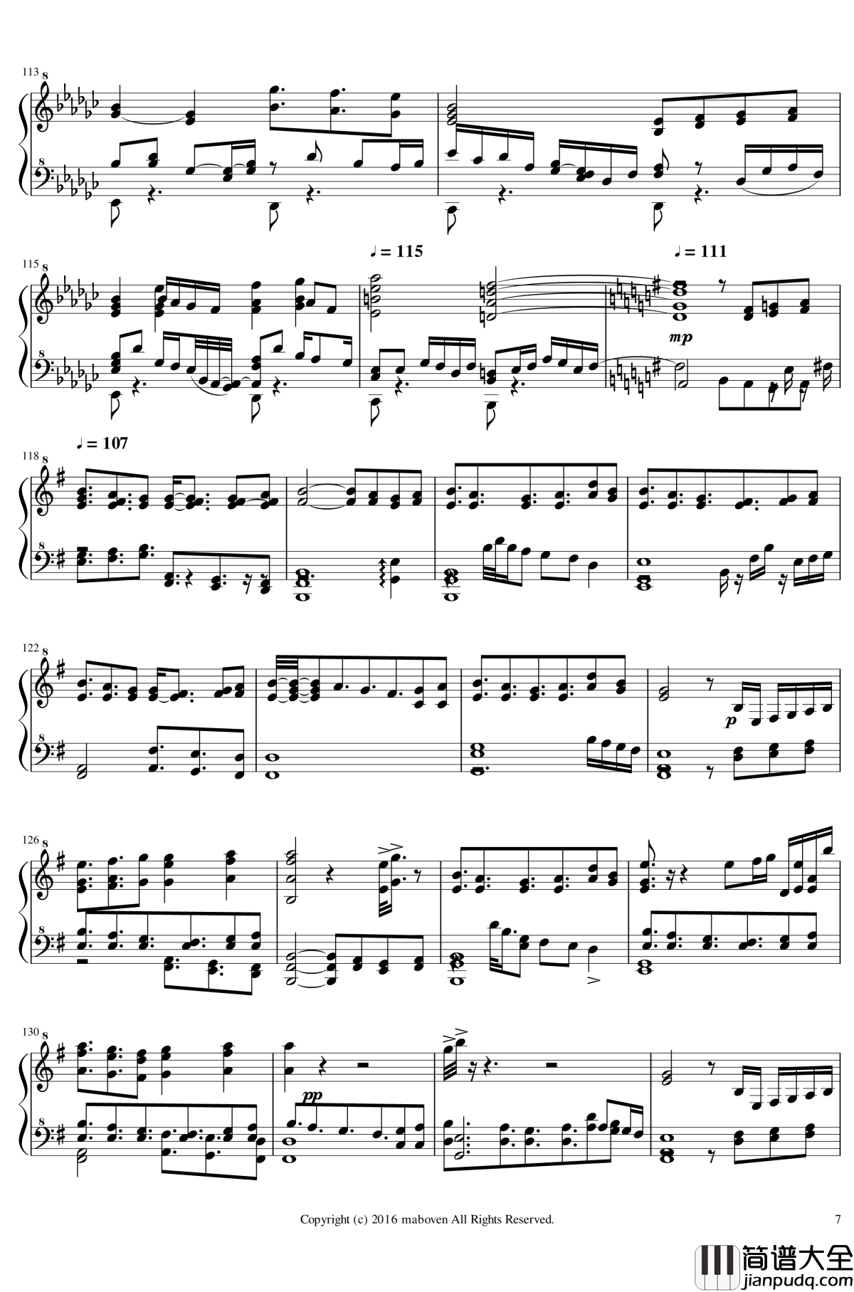 明治十七年的上海爱丽丝钢琴谱_东方project