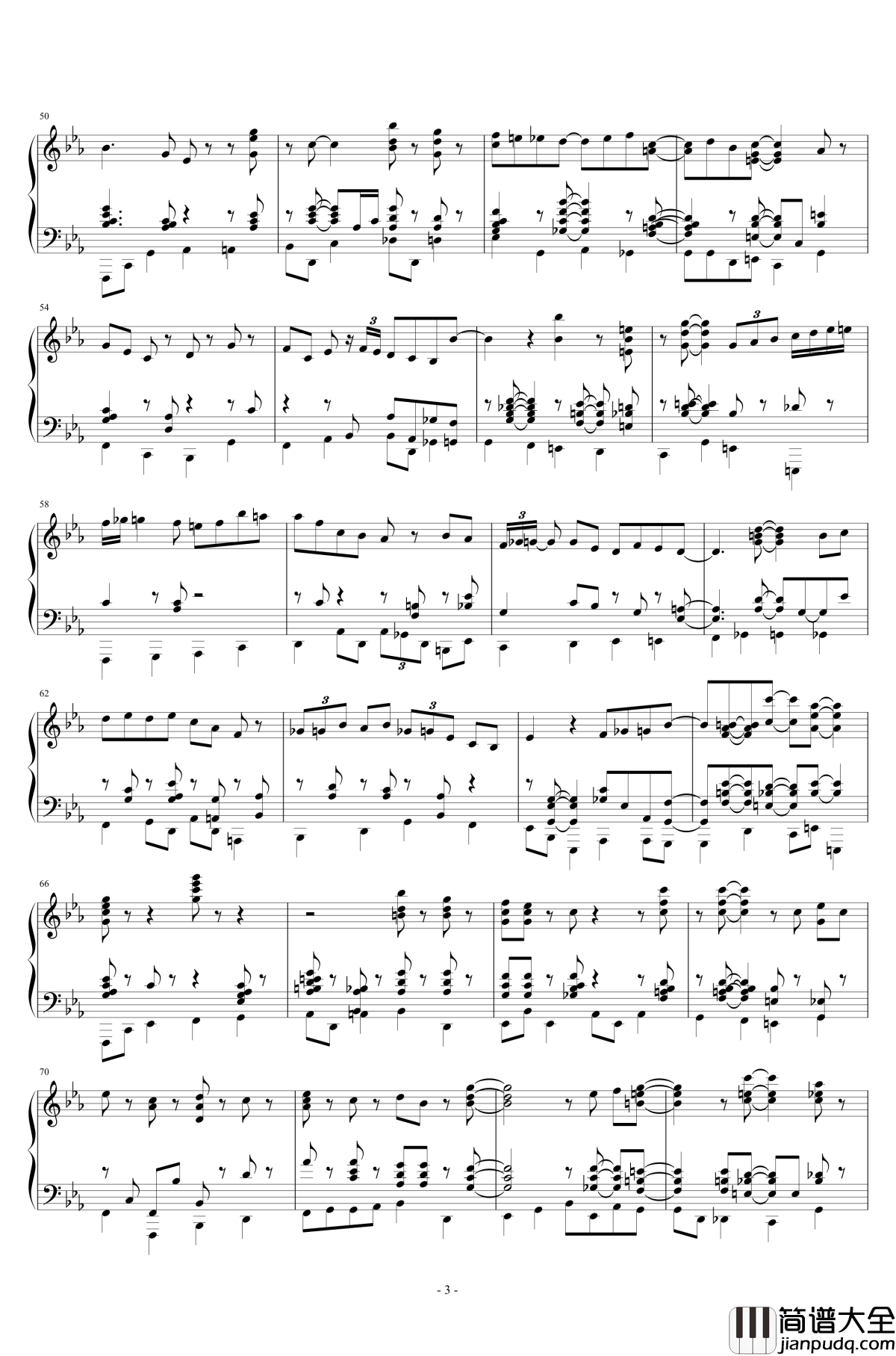 tangerine钢琴谱_Beegie_Adair