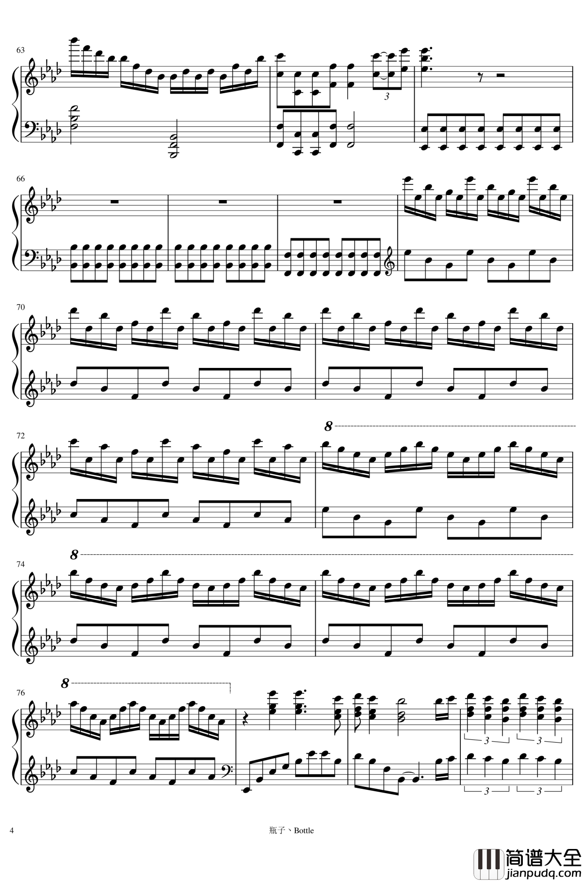 时钟钢琴谱_clocks_马克西姆_Maksim·Mrvica