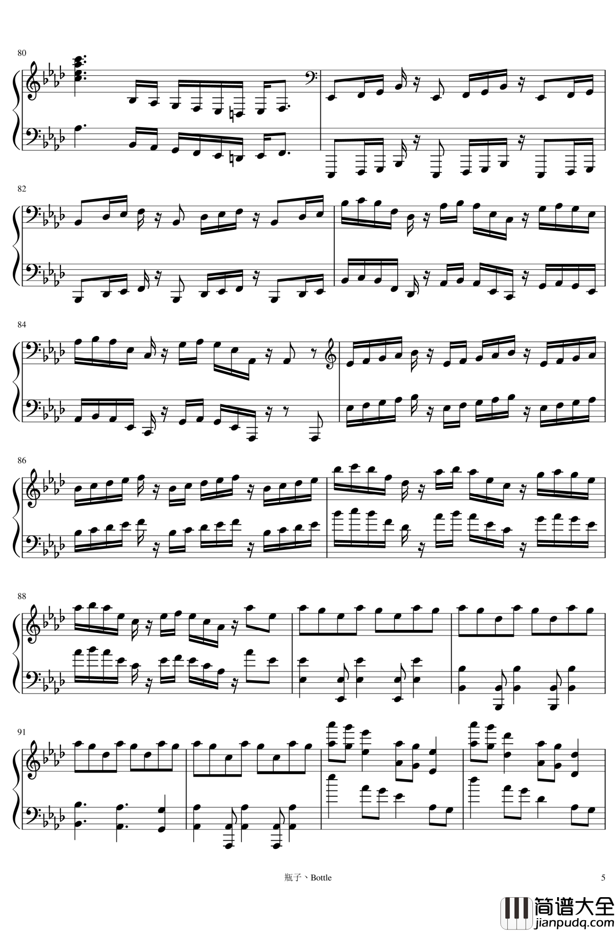 时钟钢琴谱_clocks_马克西姆_Maksim·Mrvica