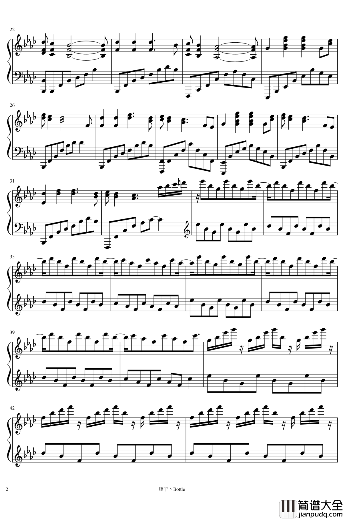 时钟钢琴谱_clocks_马克西姆_Maksim·Mrvica