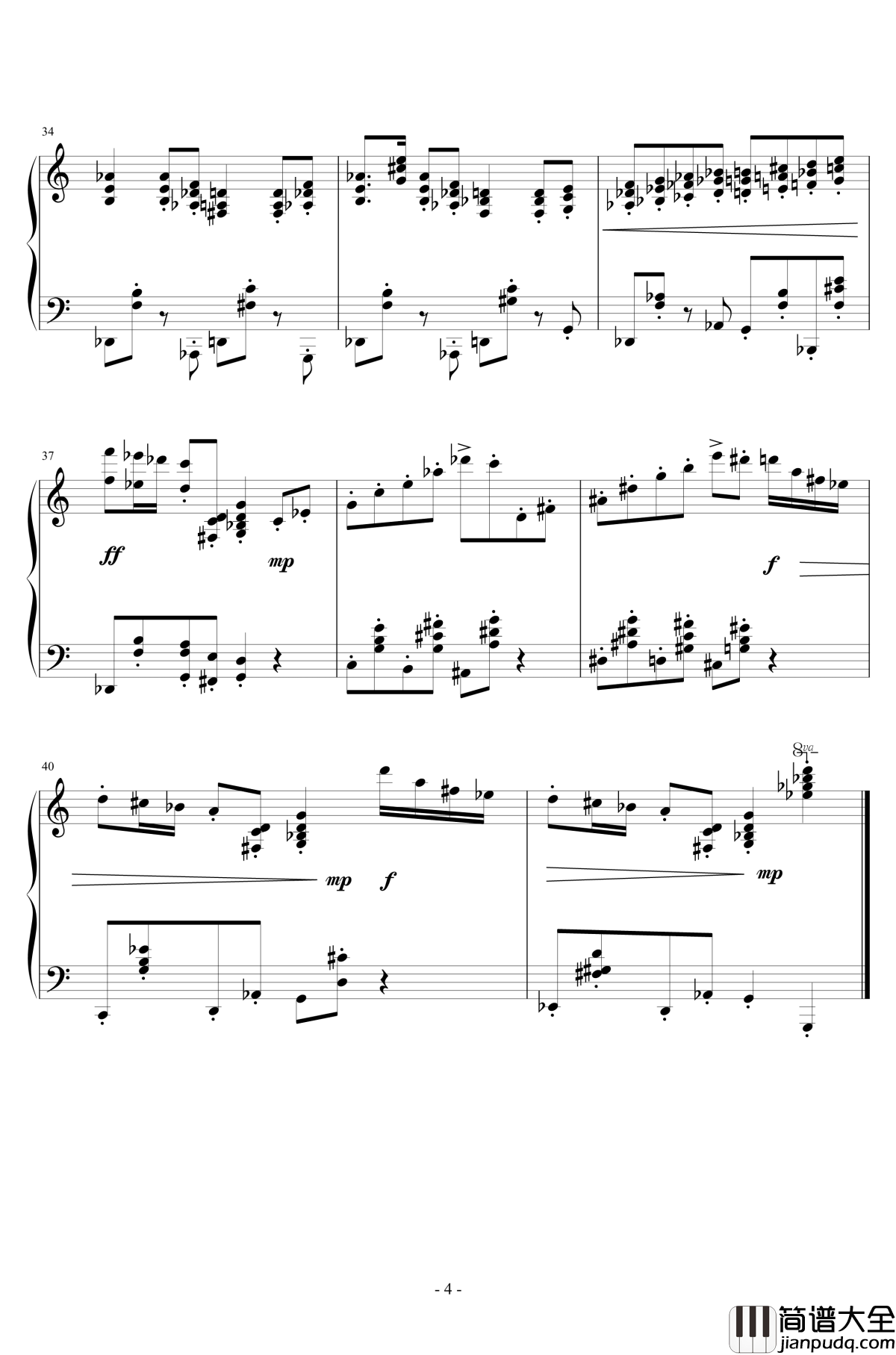 小品钢琴谱_礼北