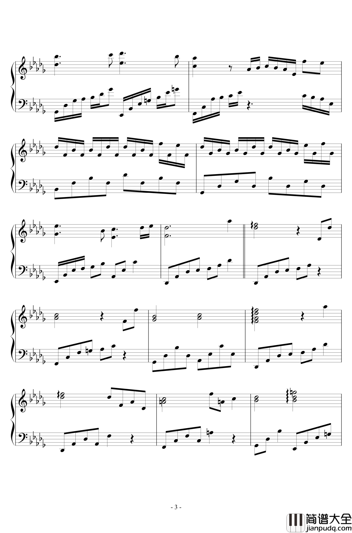 月亮代表我的心钢琴谱_纯伴奏版_邓丽君