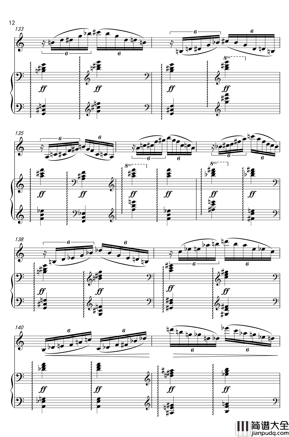 黑雾的森林钢琴谱_tk474