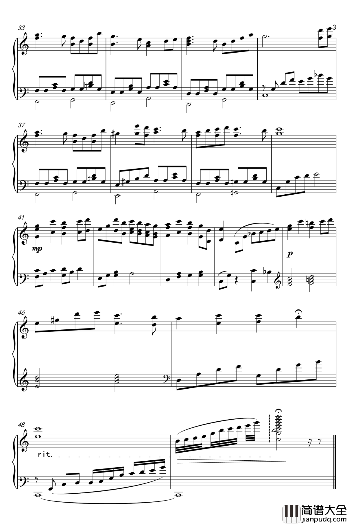 银杏物语—晚霞钢琴谱_wrbjtam