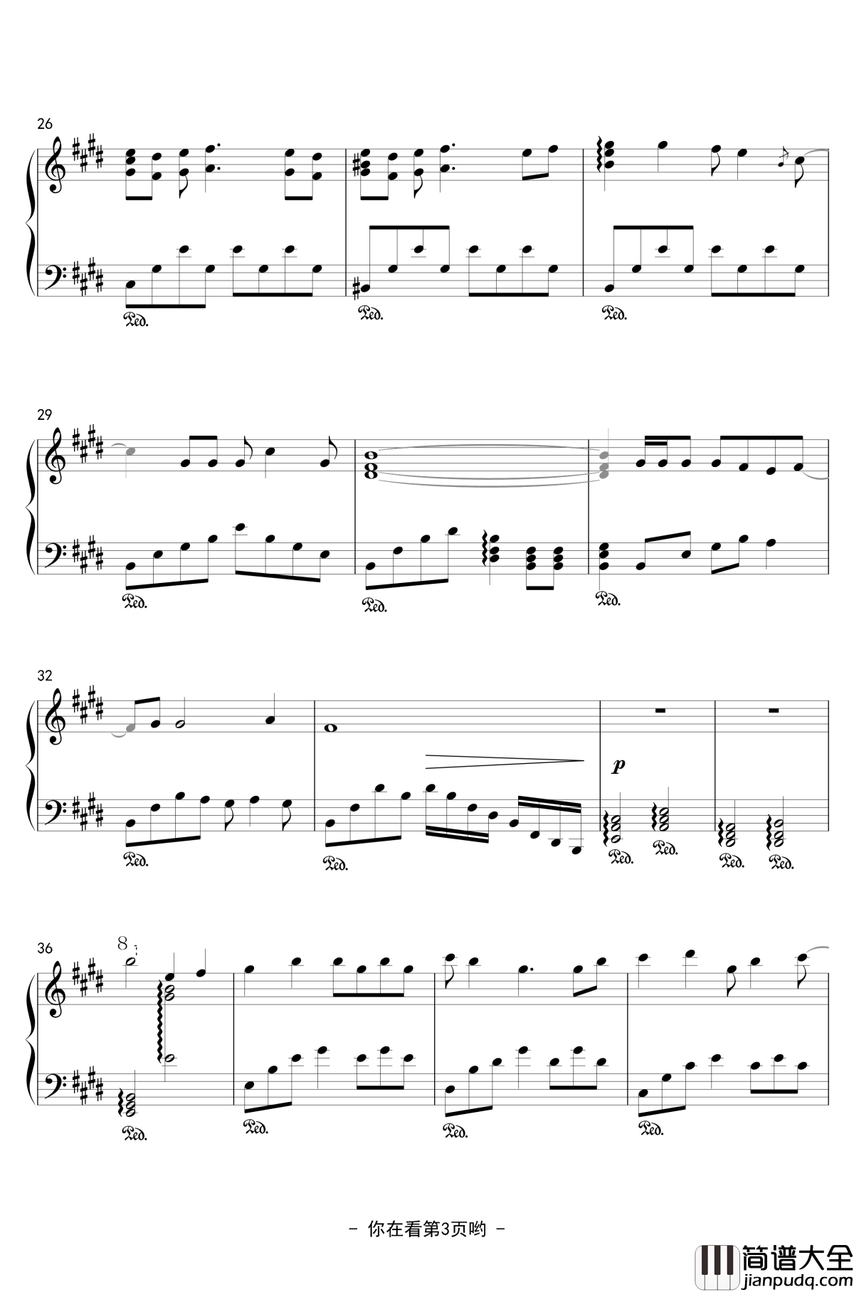 Yesterday_Once_More钢琴谱__~Piano_Ver._~_经典_卡朋特