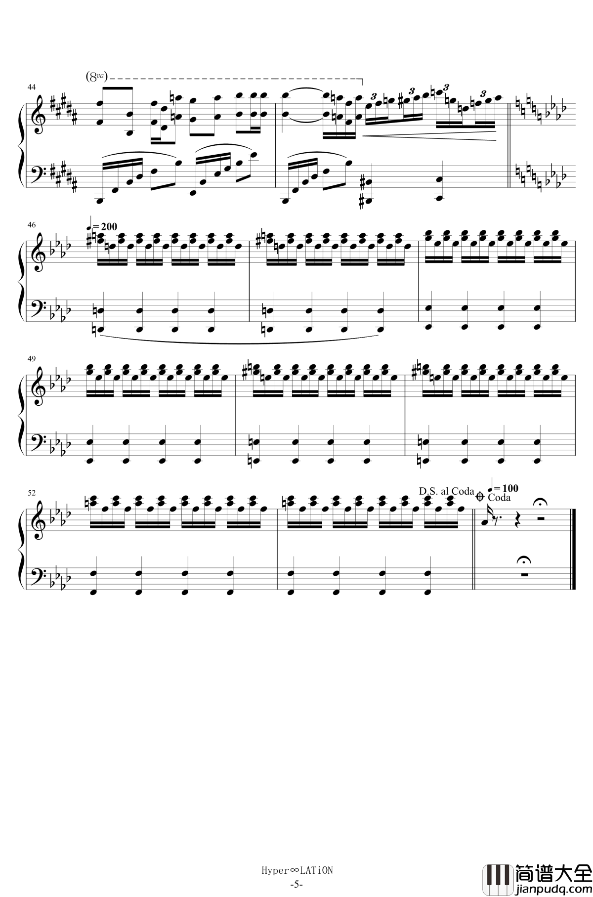 Hyper∞LATiON钢琴谱_初音未来