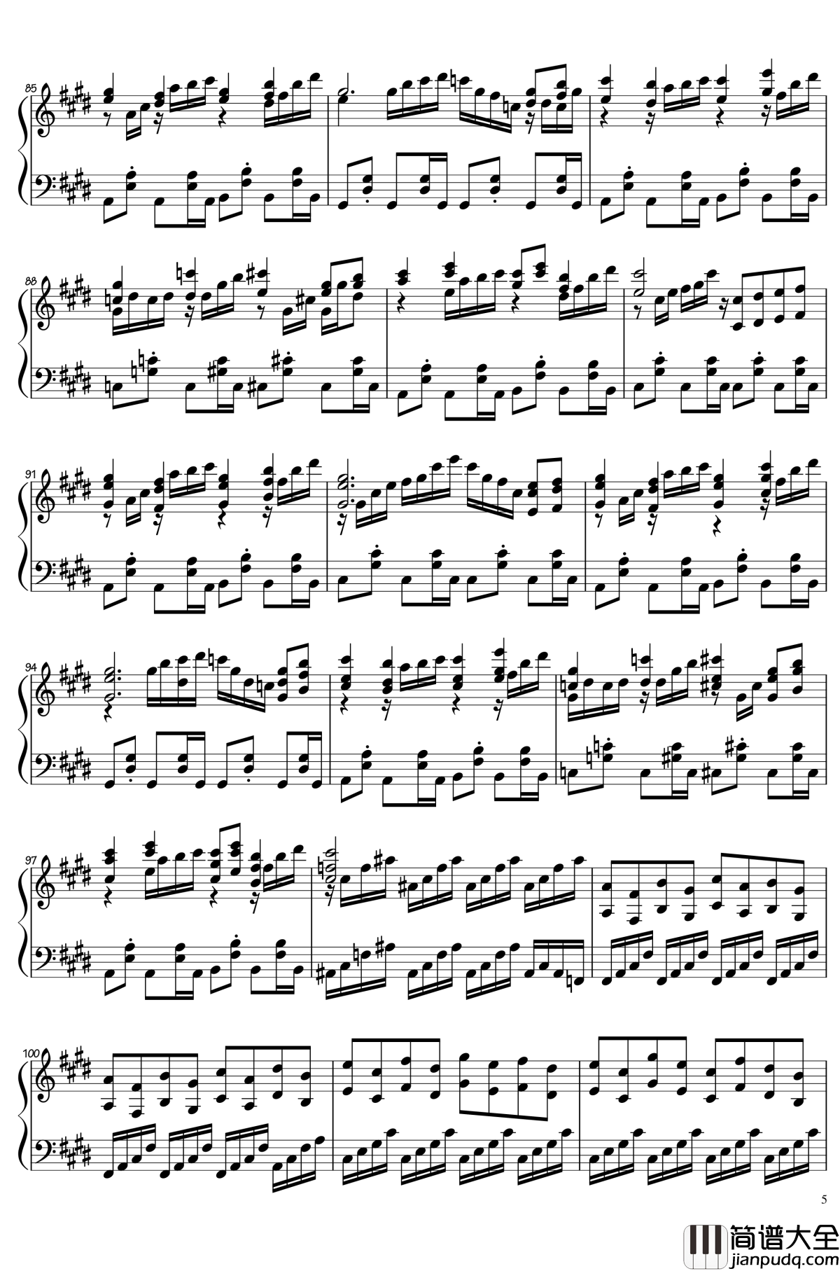 永远的春梦钢琴谱_东方绀珠传_东方project