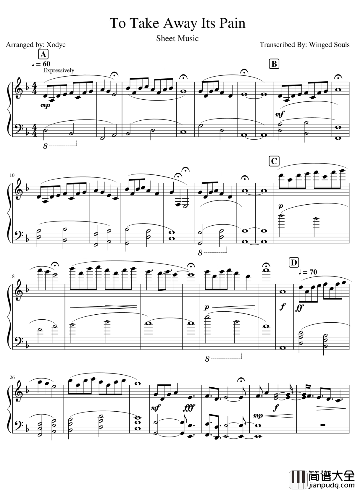 To_Take_away_its_Pain钢琴谱_Warframe