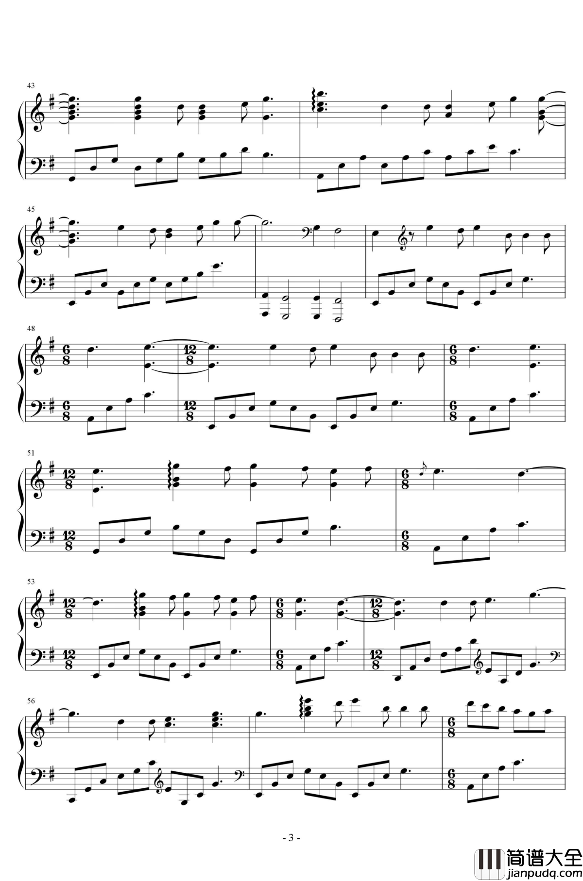 欢乐颂钢琴谱_贝多芬_beethoven