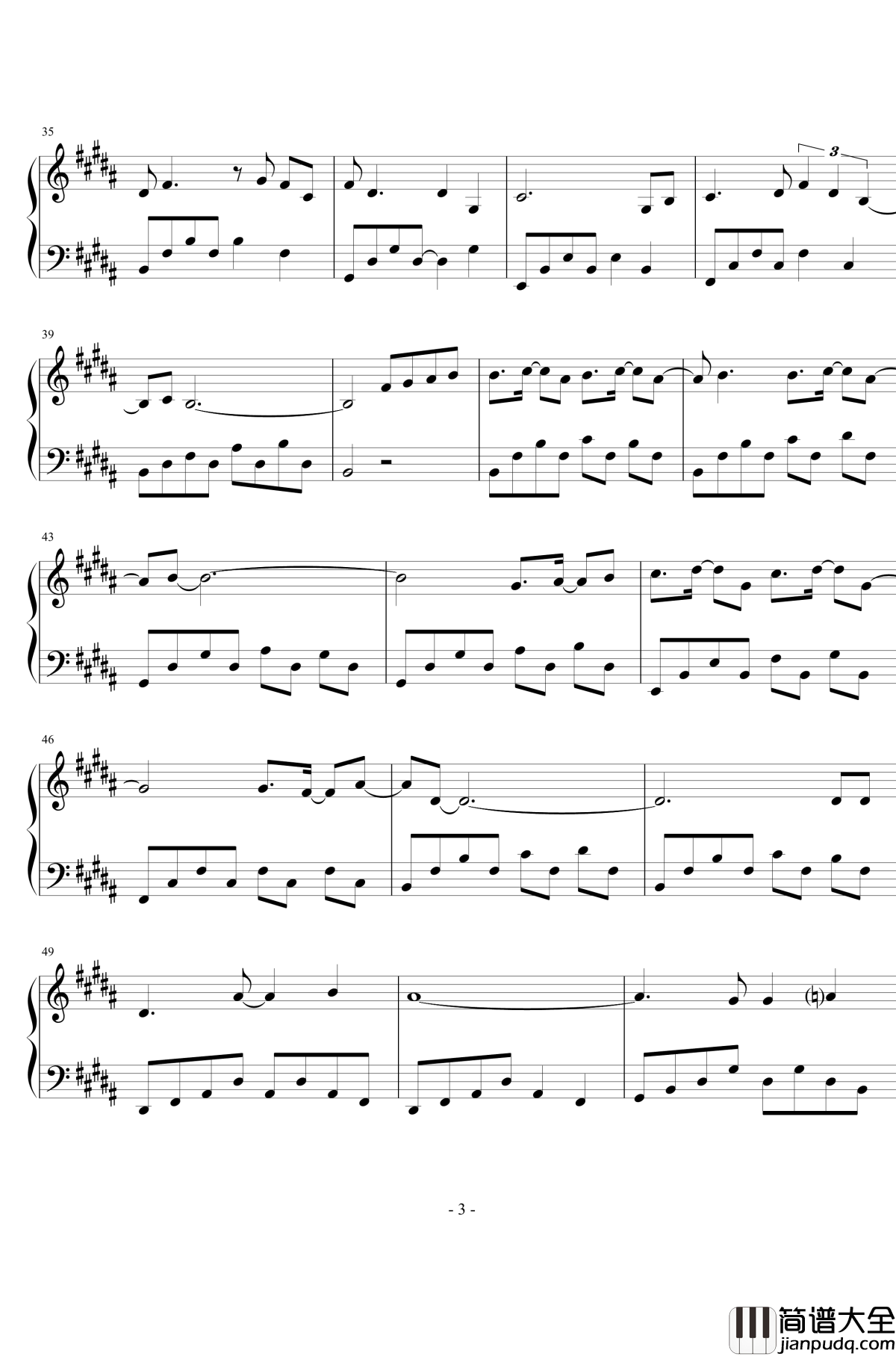 无问钢琴谱_毛不易